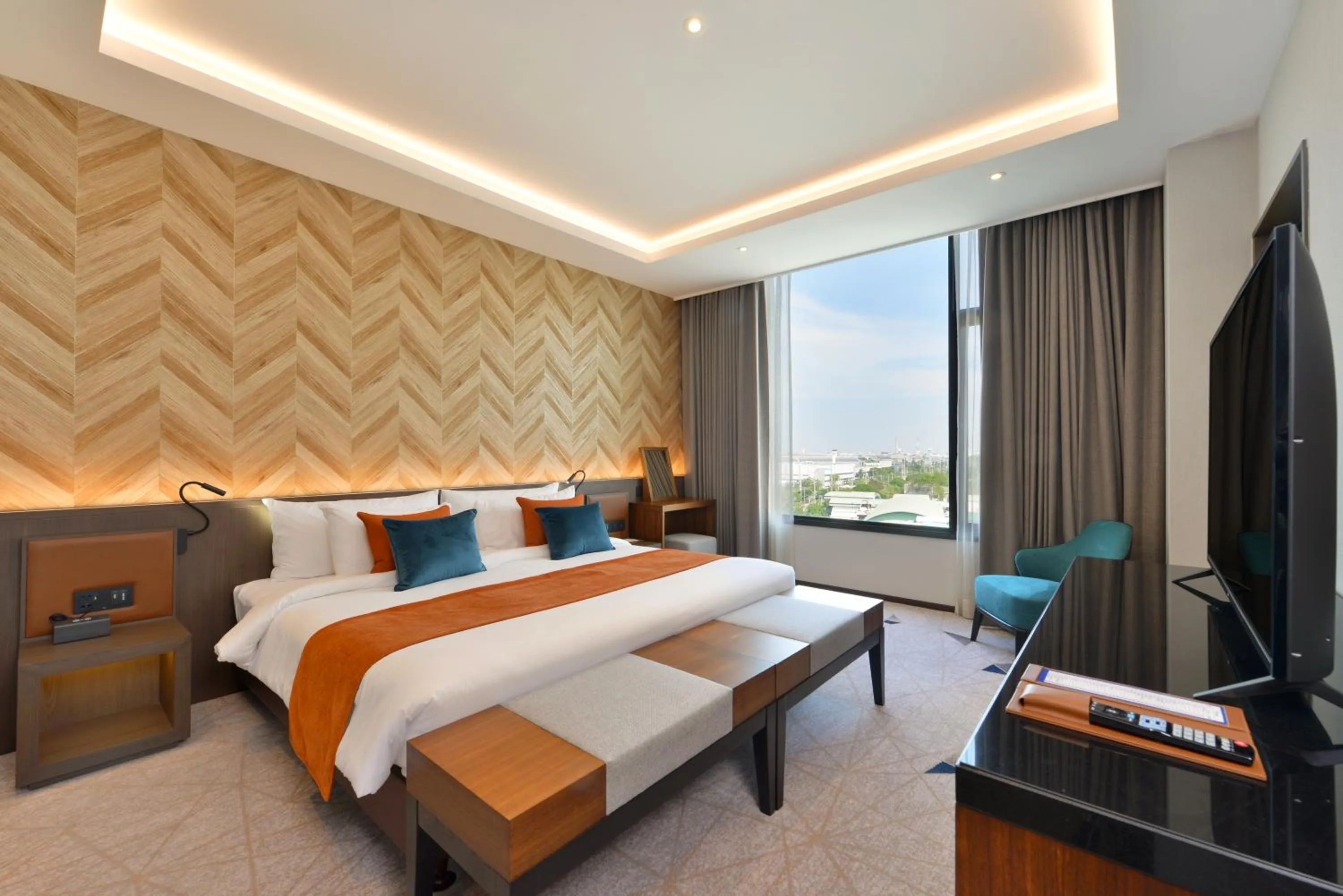 Bed in Hotel Nikko Amata City Chonburi