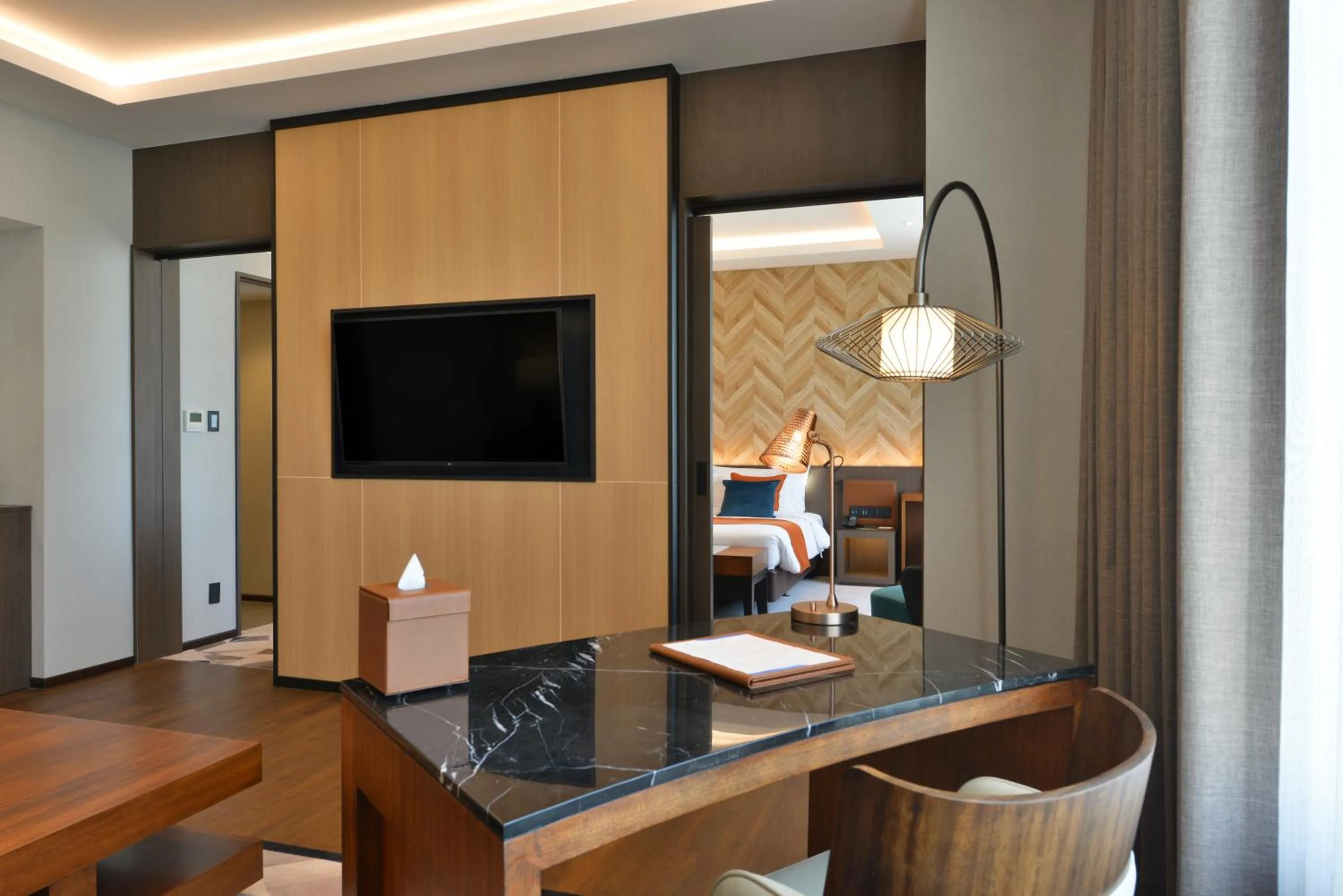 Bed in Hotel Nikko Amata City Chonburi