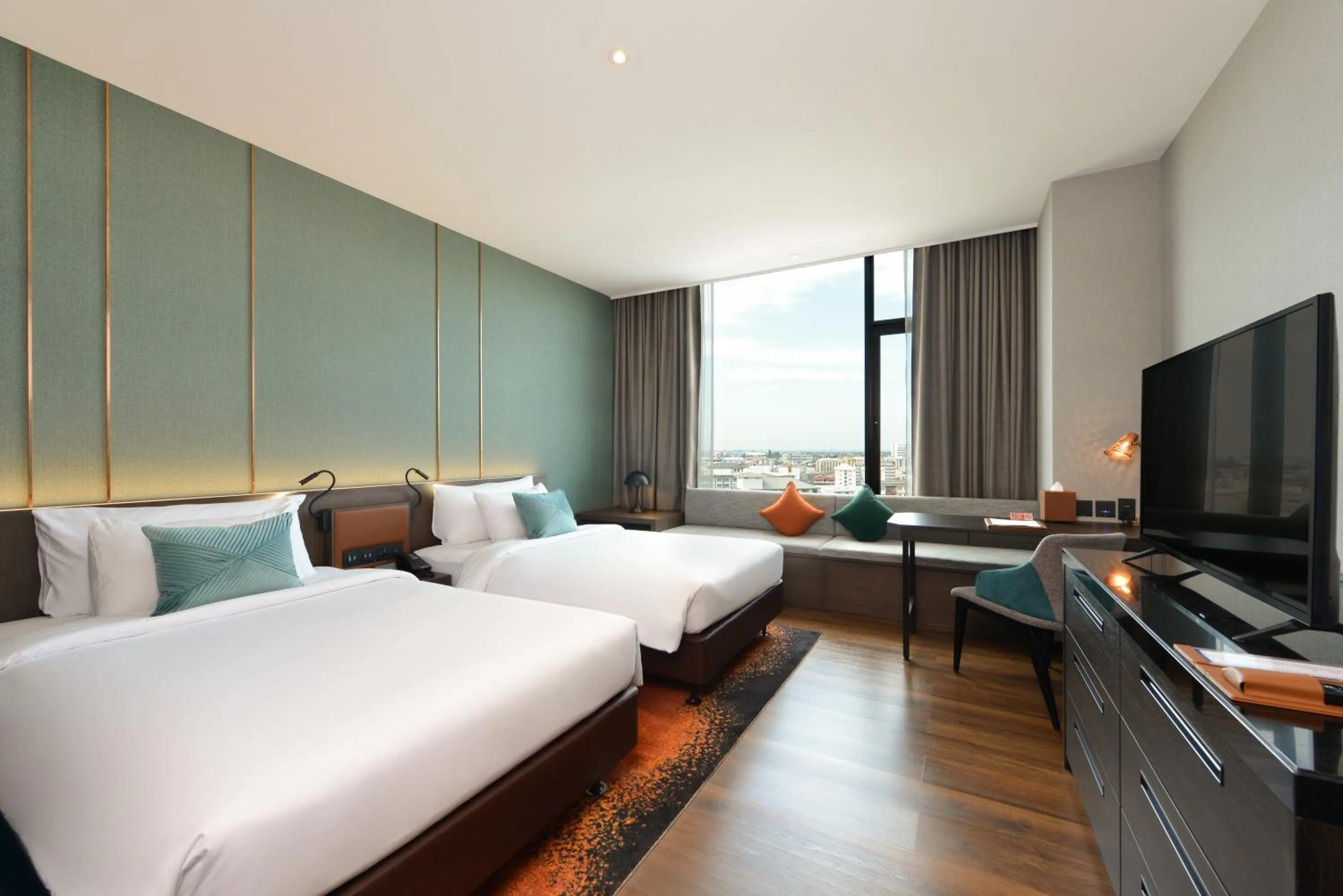 Bed in Hotel Nikko Amata City Chonburi