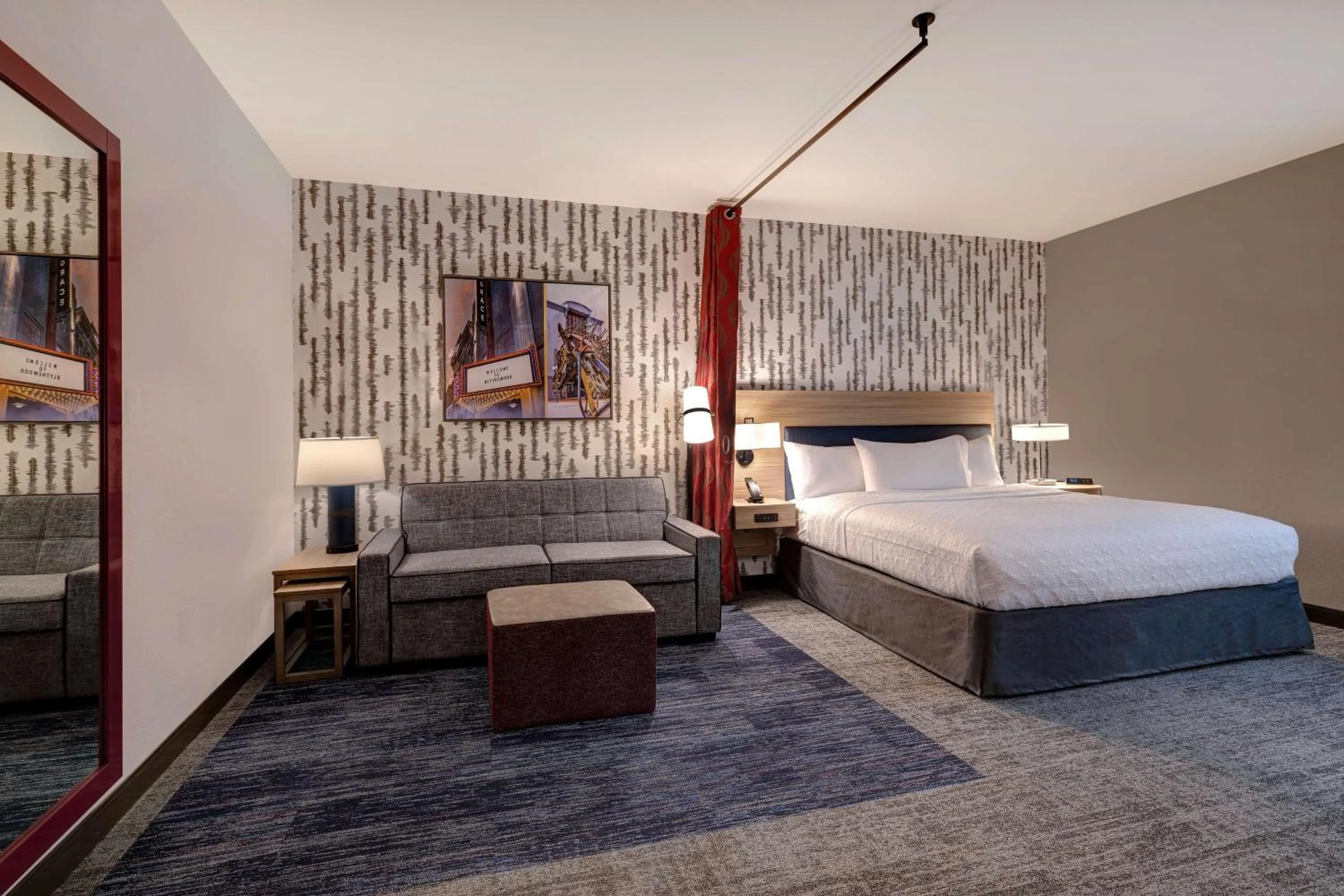 Living room, Bed in Home2 Suites By Hilton Blythewood, Sc