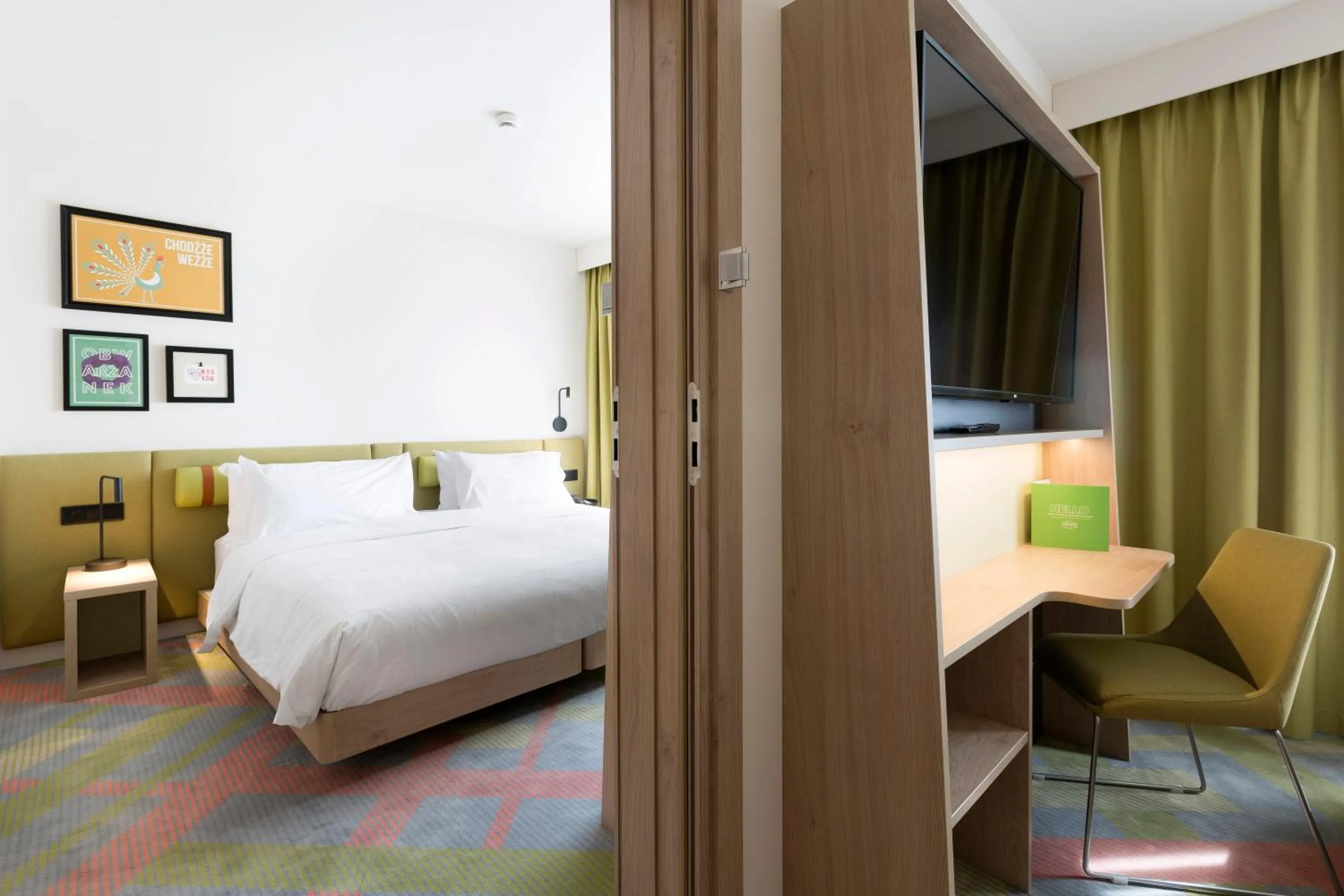 Bedroom, Bed in Hampton by Hilton Krakow Airport