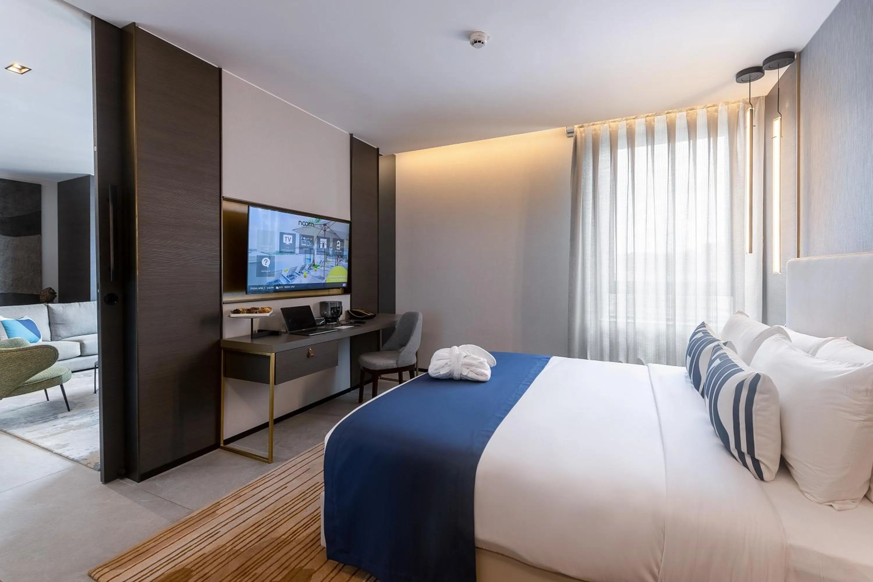 Bed in Noom Hotel Abidjan Plateau