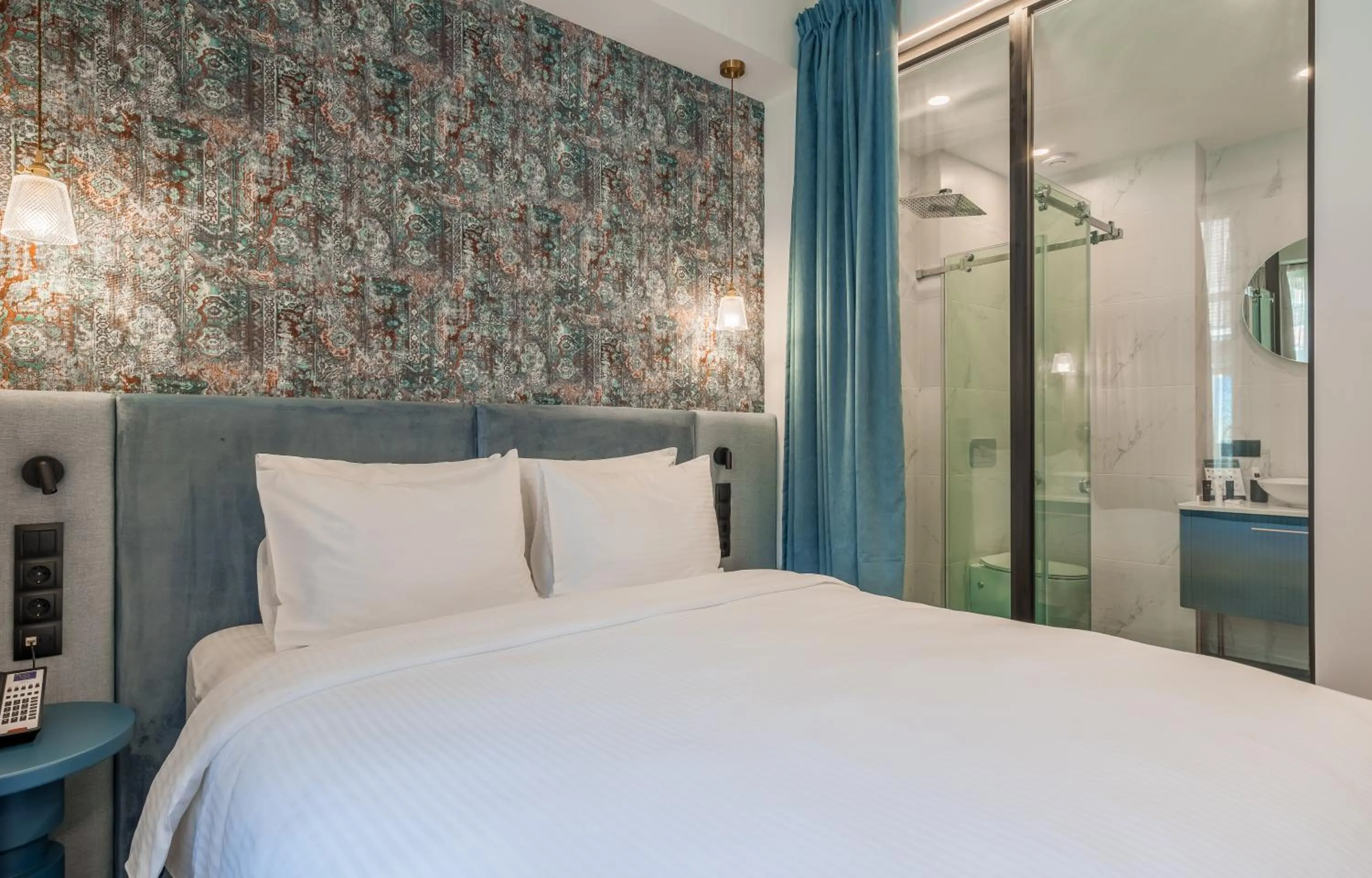 Photo of the whole room, Bed in Abanotubani Boutique hotel