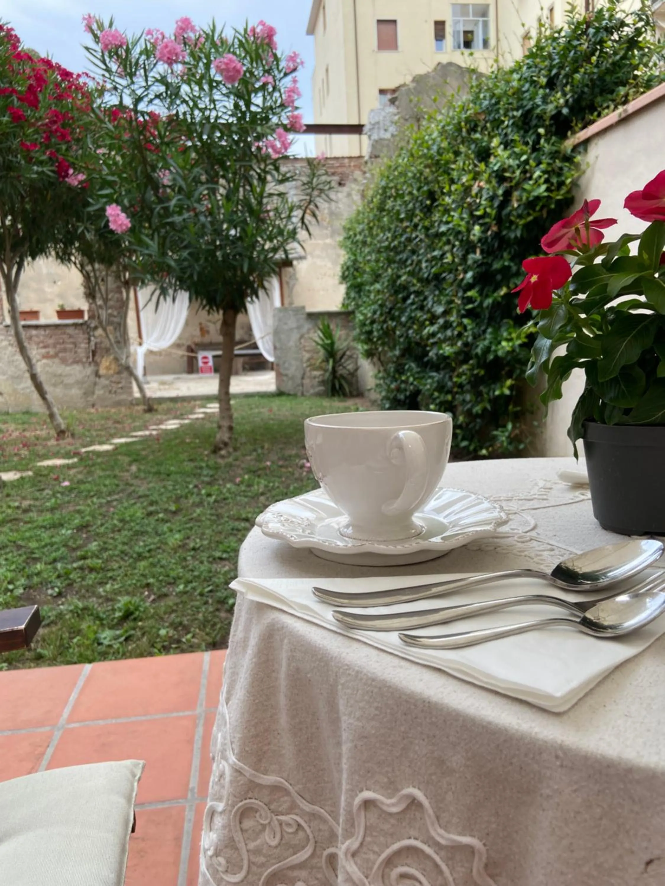 Garden view in Victoria House B&B