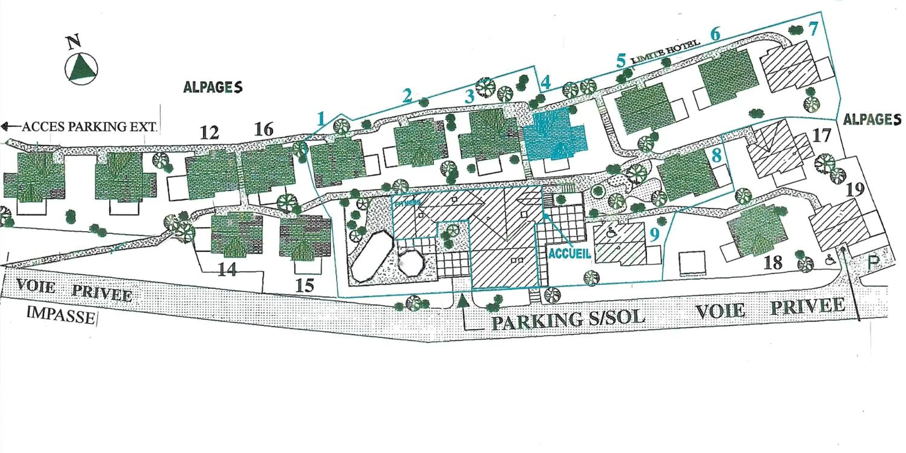 Floor plan in Panoramic Village - Locations vue Glaciers - Chez Philippe