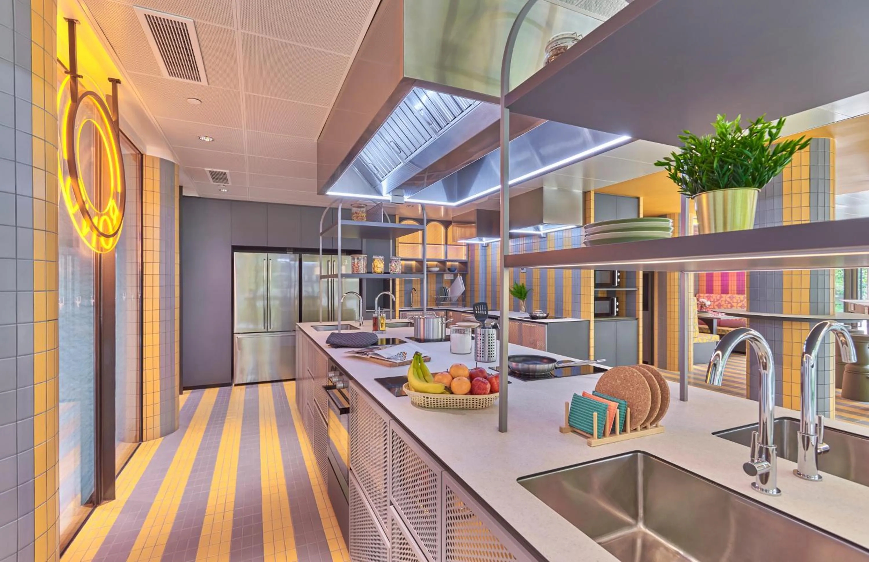 Communal kitchen in lyf one-north Singapore