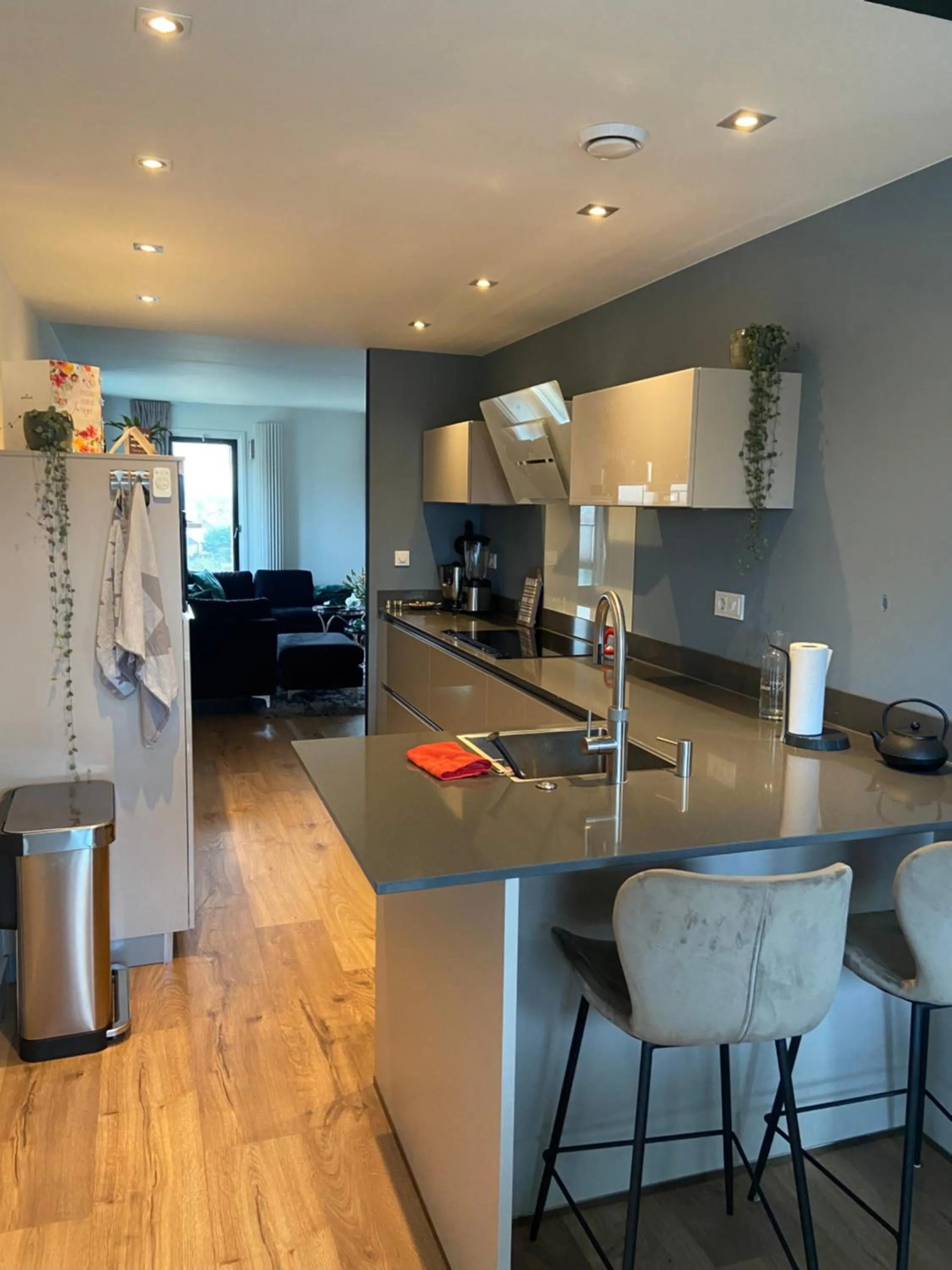 Kitchen or kitchenette in Beach Villa & Studio
