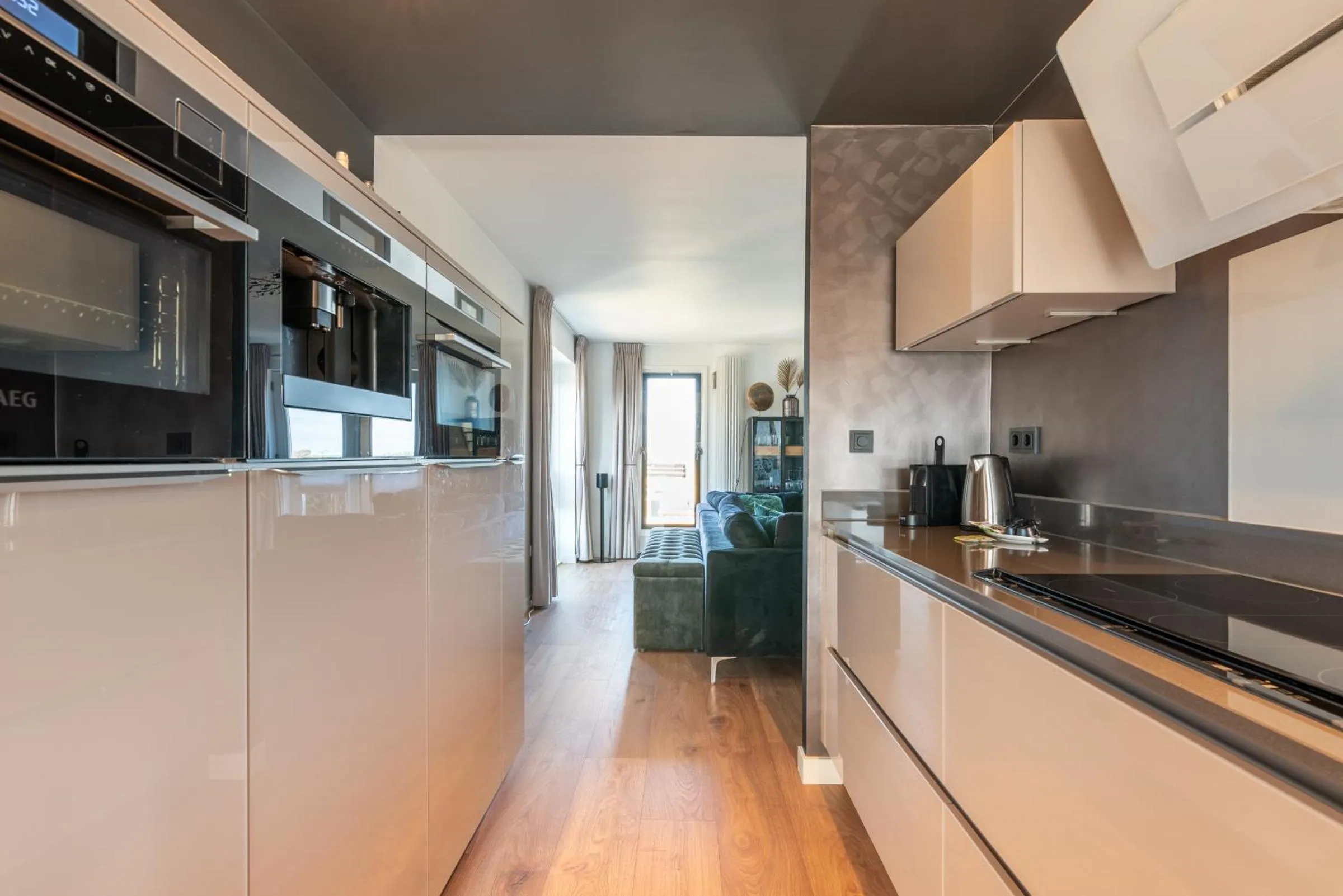 Kitchen or kitchenette in Beach Villa & Studio