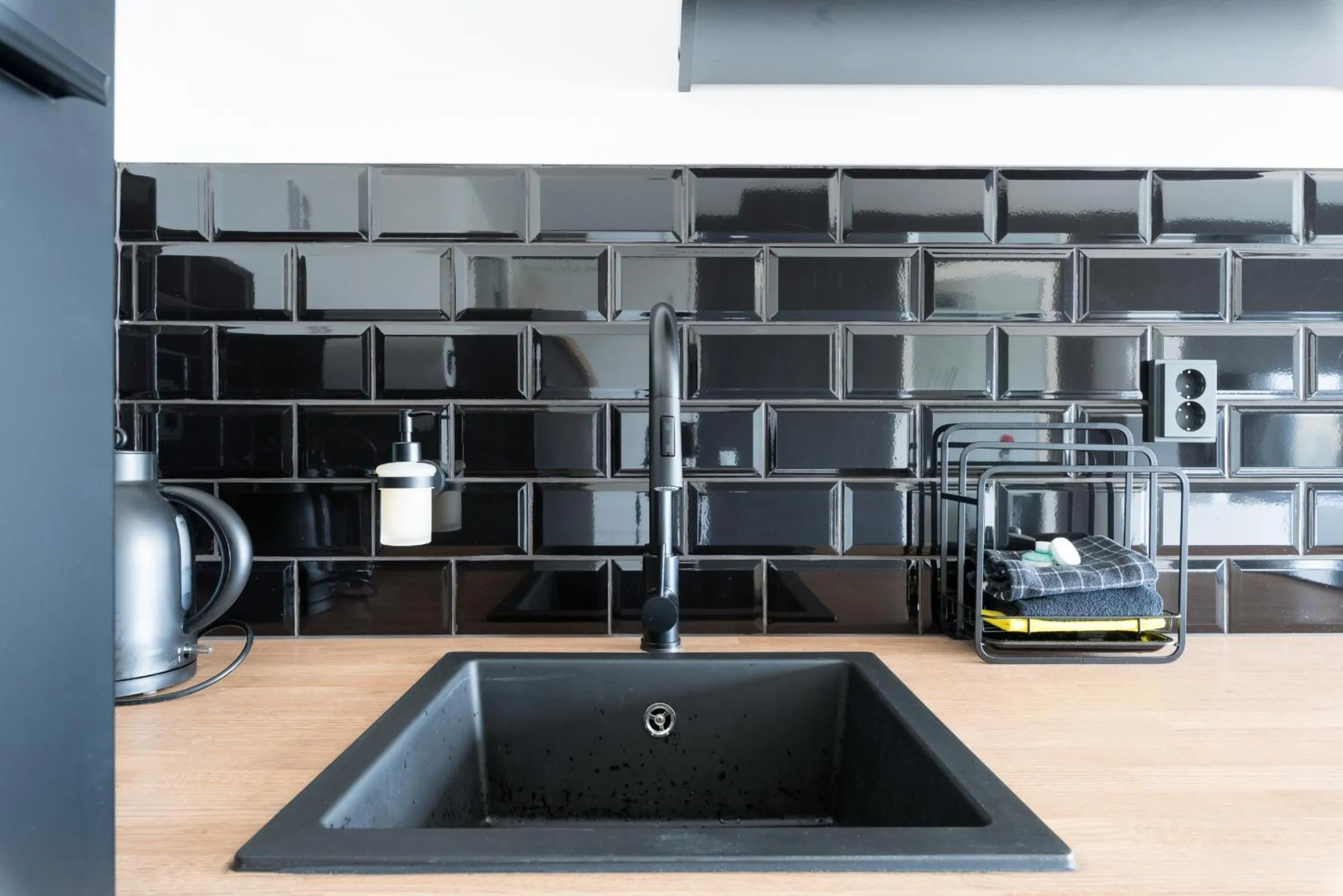 Kitchen or kitchenette in Beach Villa & Studio