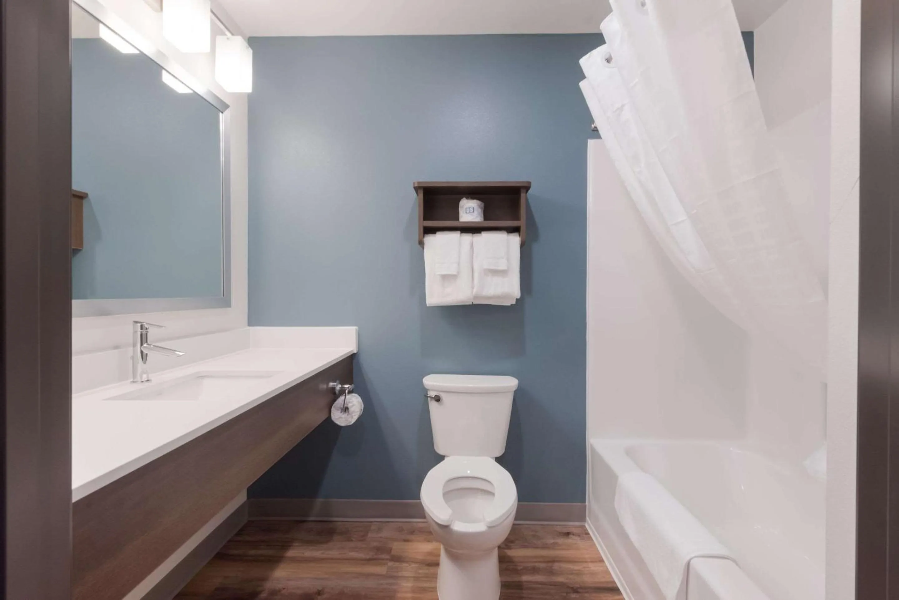 Bathroom in WoodSpring Suites Philadelphia Northeast