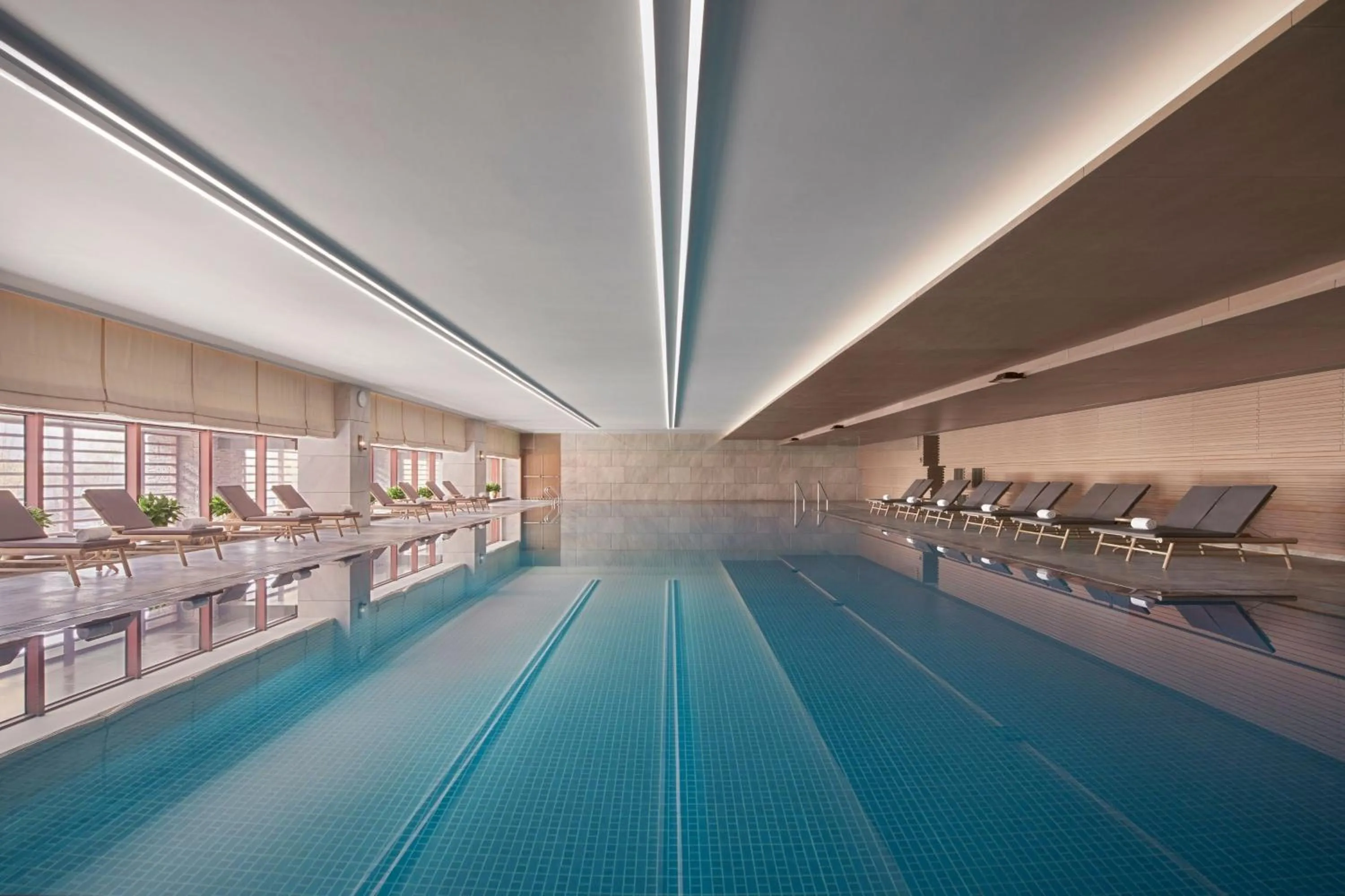 Swimming pool in Beijing Marriott Hotel Yanqing