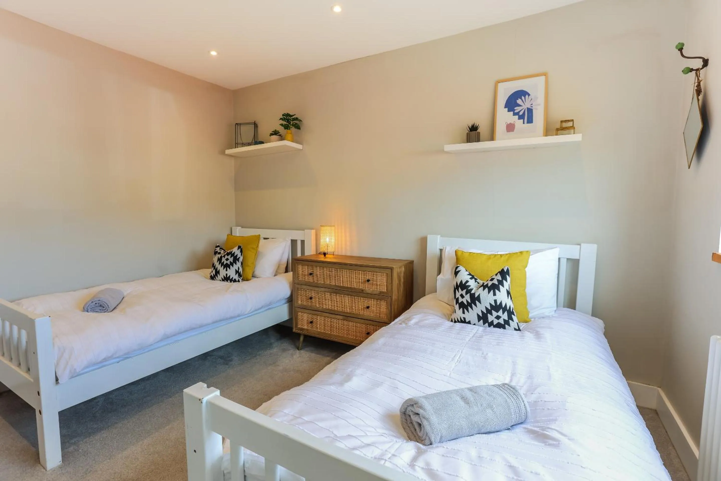 Bedroom, Bed in Iona 4 bed luxury in the heart of Bracklesham Bay