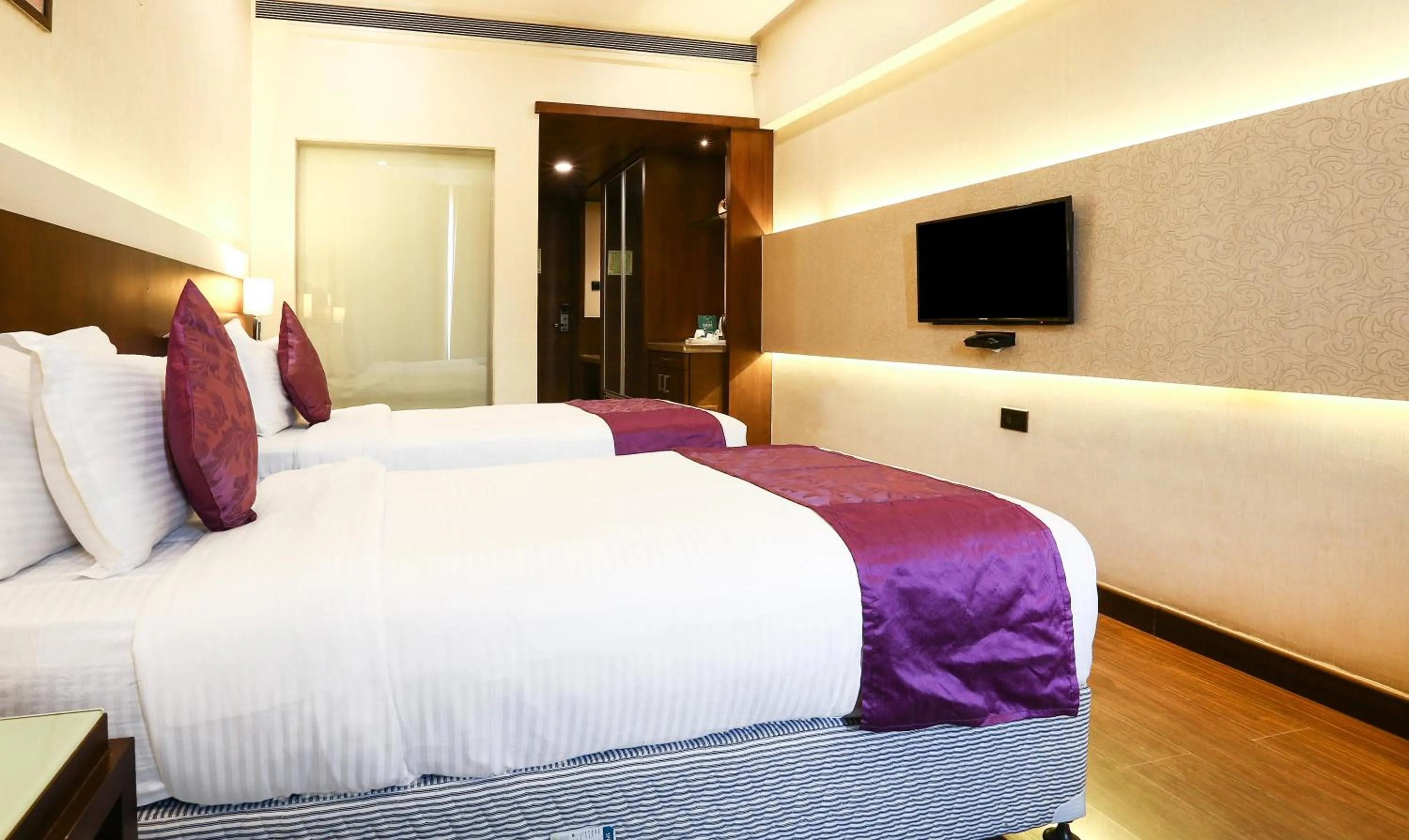 Bedroom, Bed in Treebo Premium Eden Residency Near Sec 29