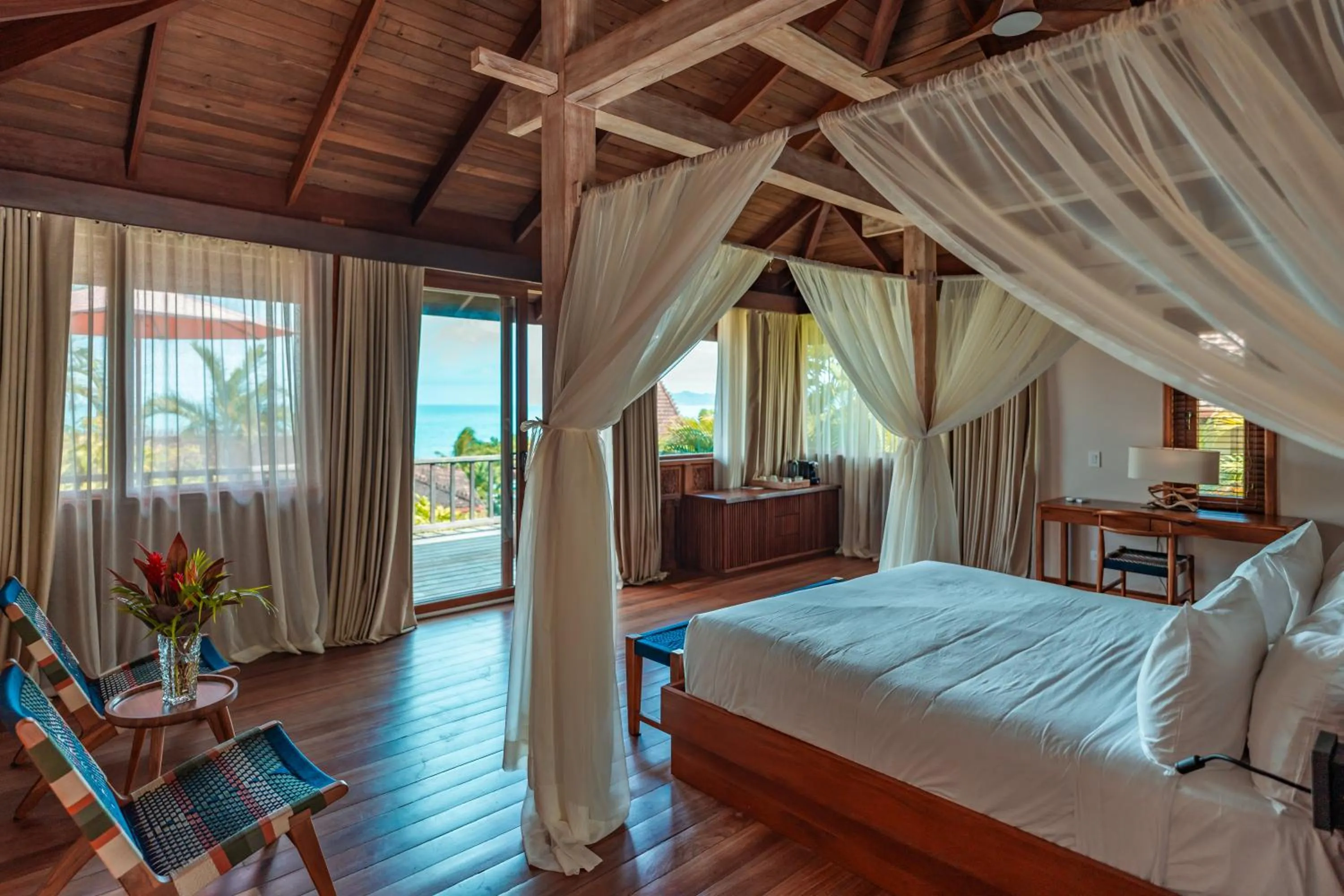 Sea view, Bed in La Coralina Island House