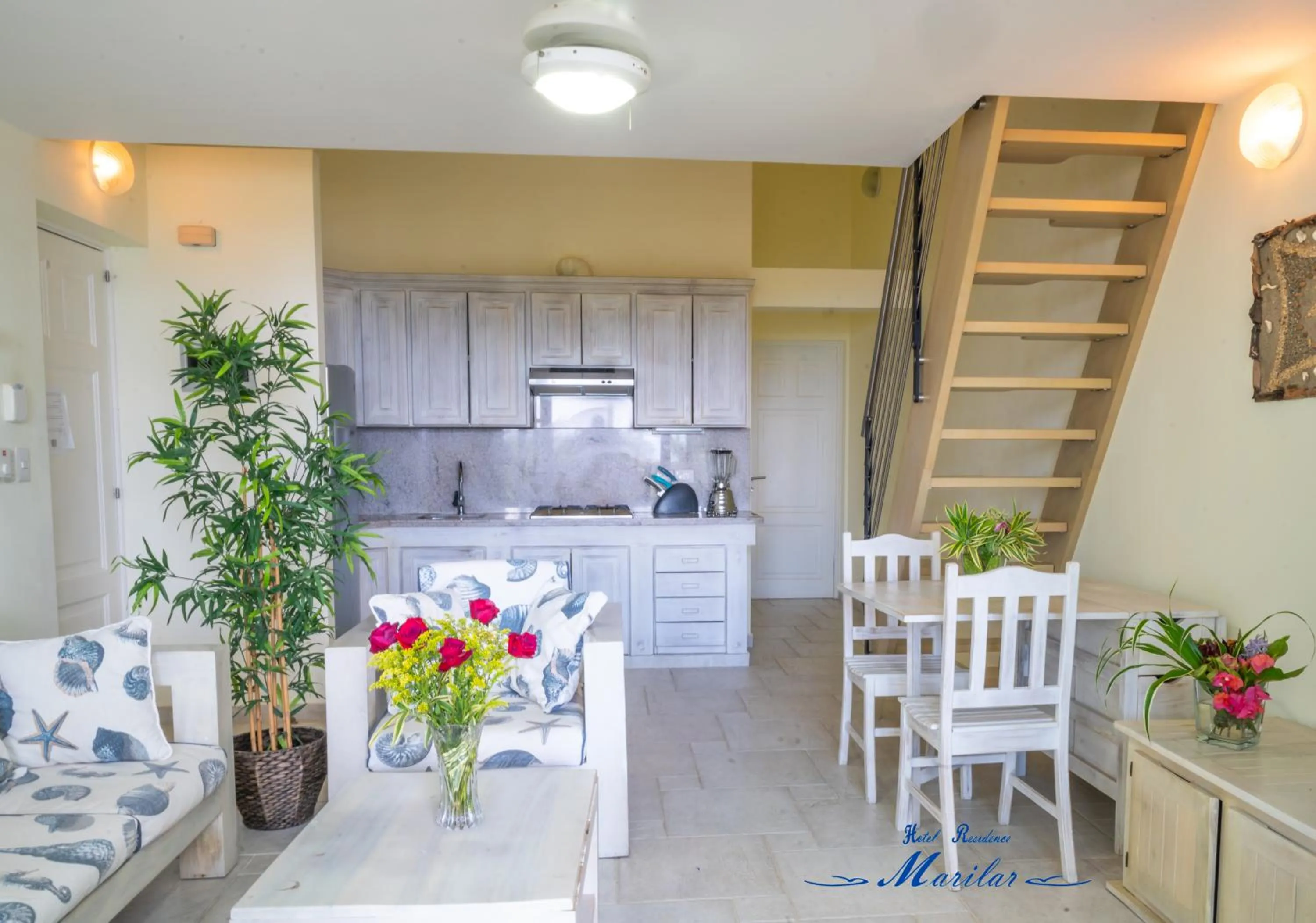 Kitchen or kitchenette in Hotel Residence Marilar