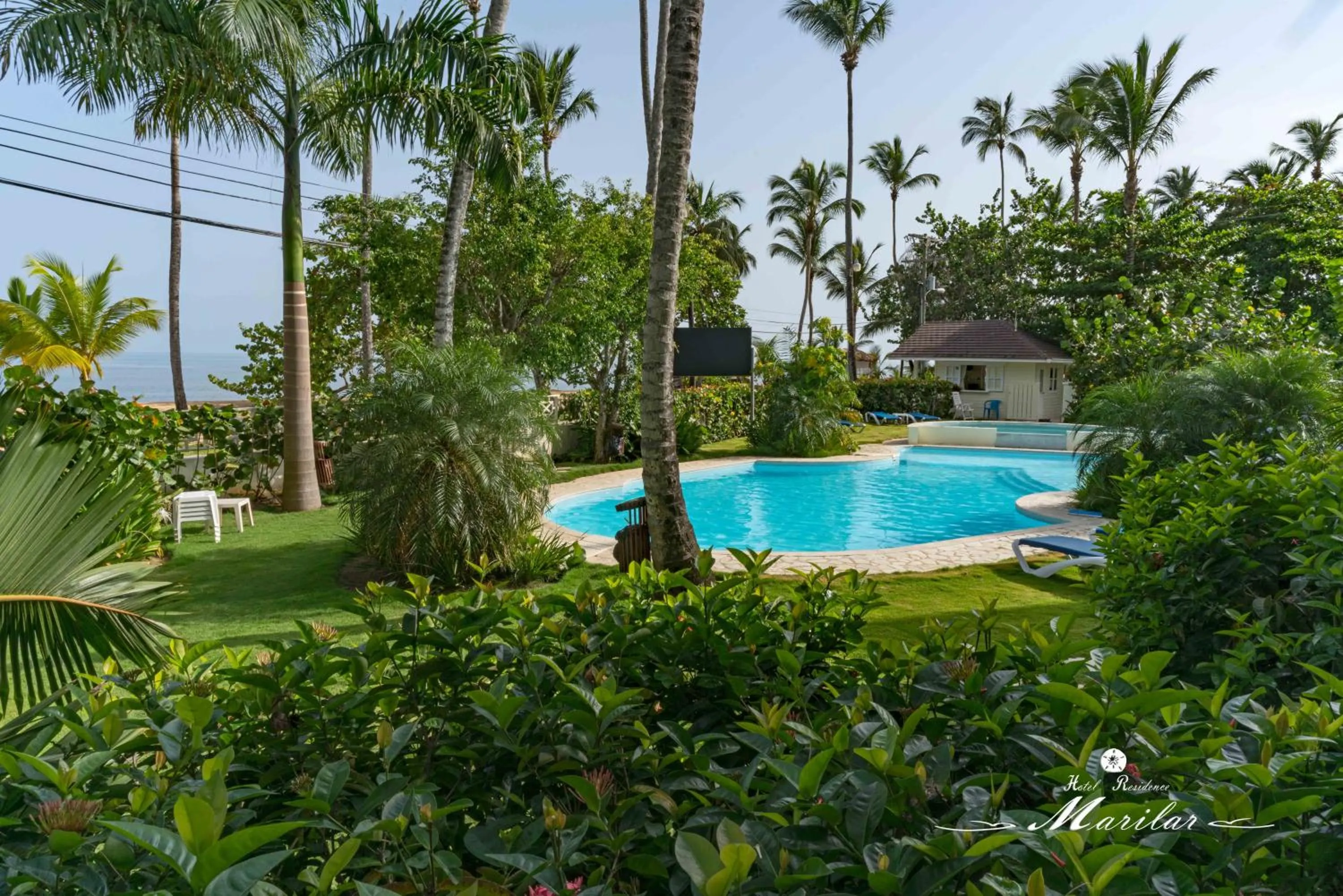 Pool view in Hotel Residence Marilar