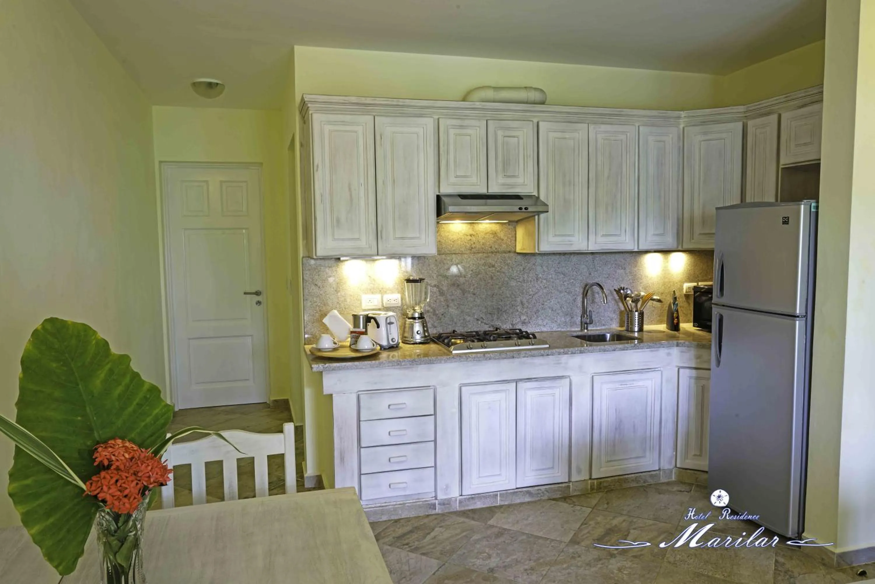 Kitchen or kitchenette in Hotel Residence Marilar
