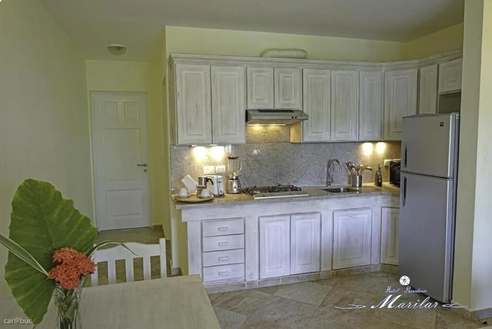 Kitchen or kitchenette in Hotel Residence Marilar