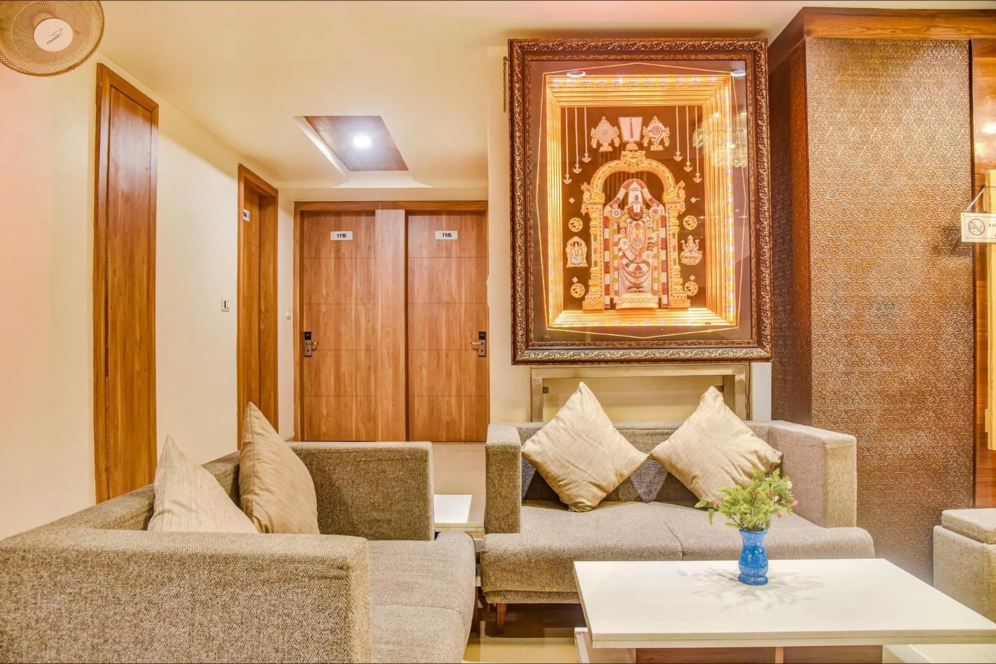 Seating area in FabHotel Prime OM Palace