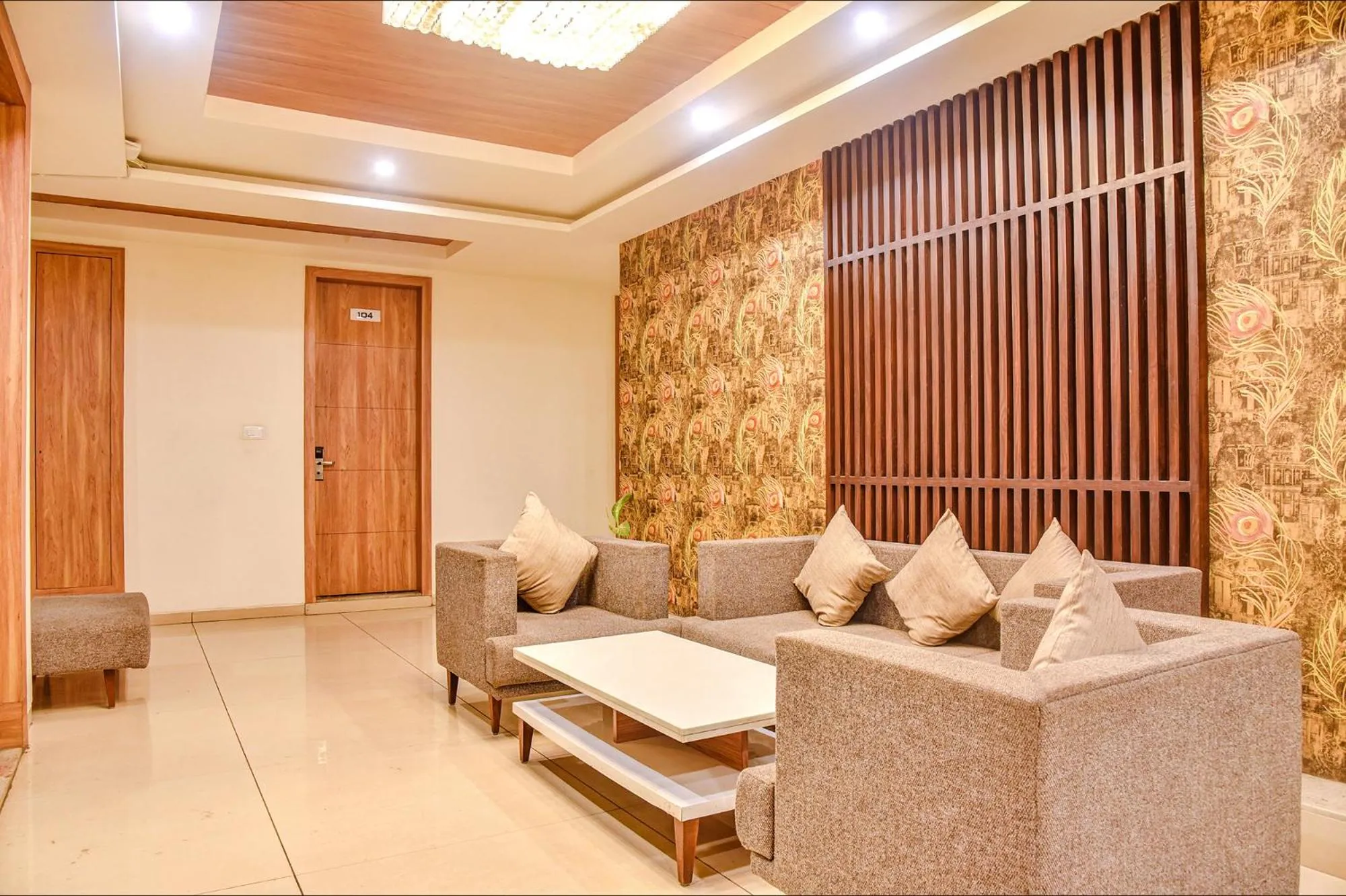 Seating area in FabHotel Prime OM Palace