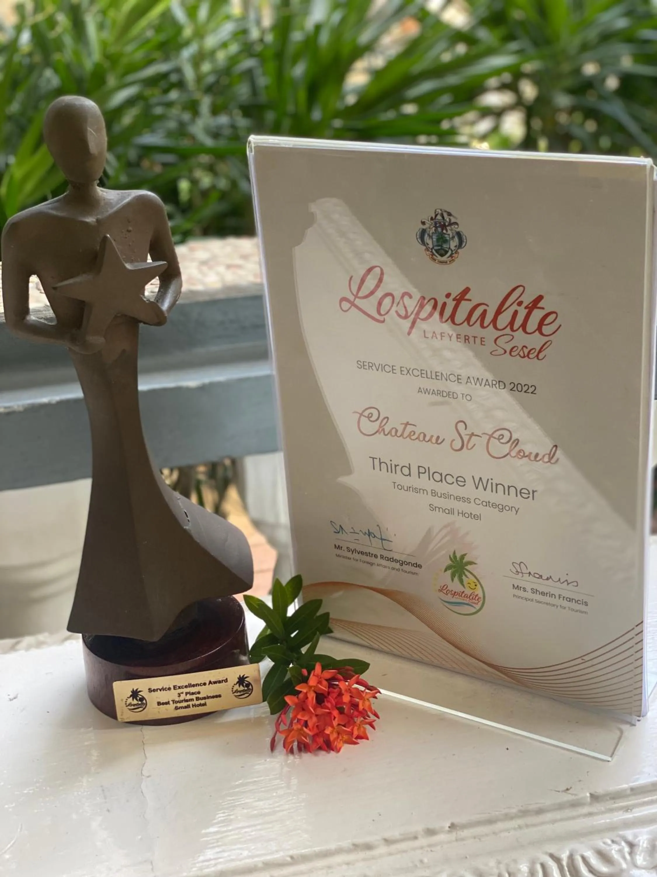 Certificate/Award in Hotel Chateau St Cloud