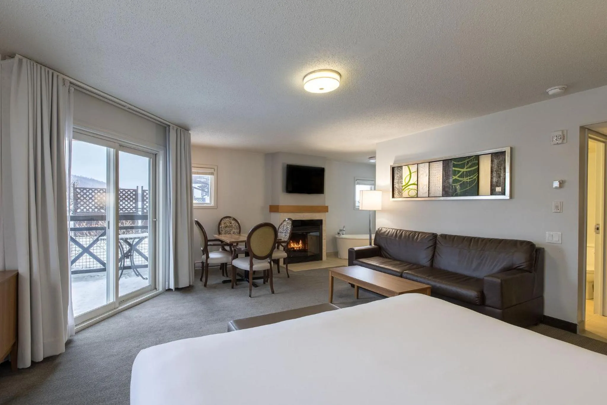 Bed in Hotel Chateau Bromont