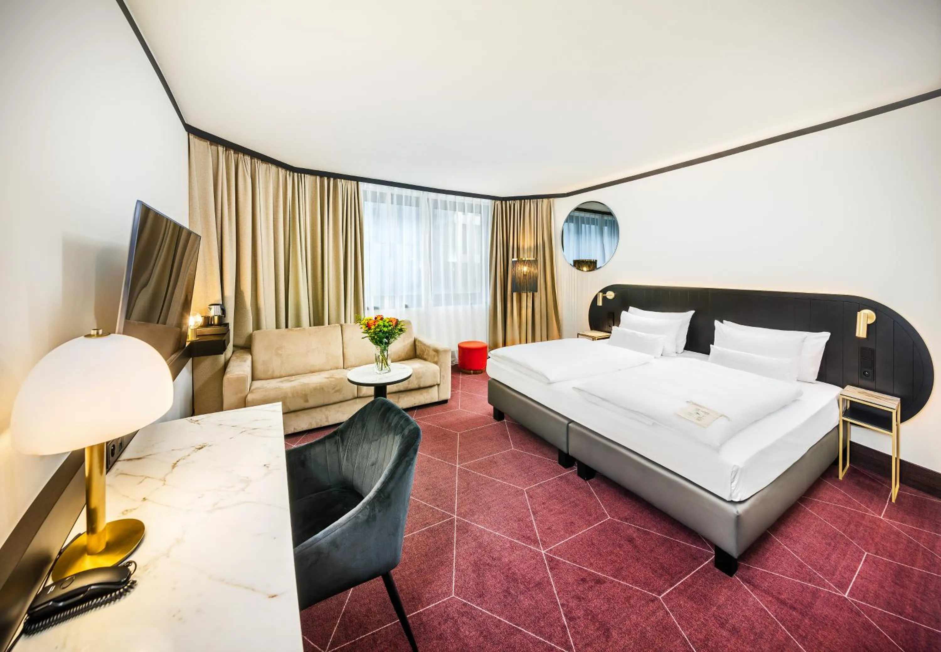 Bed in Diplomat Hotel Prague