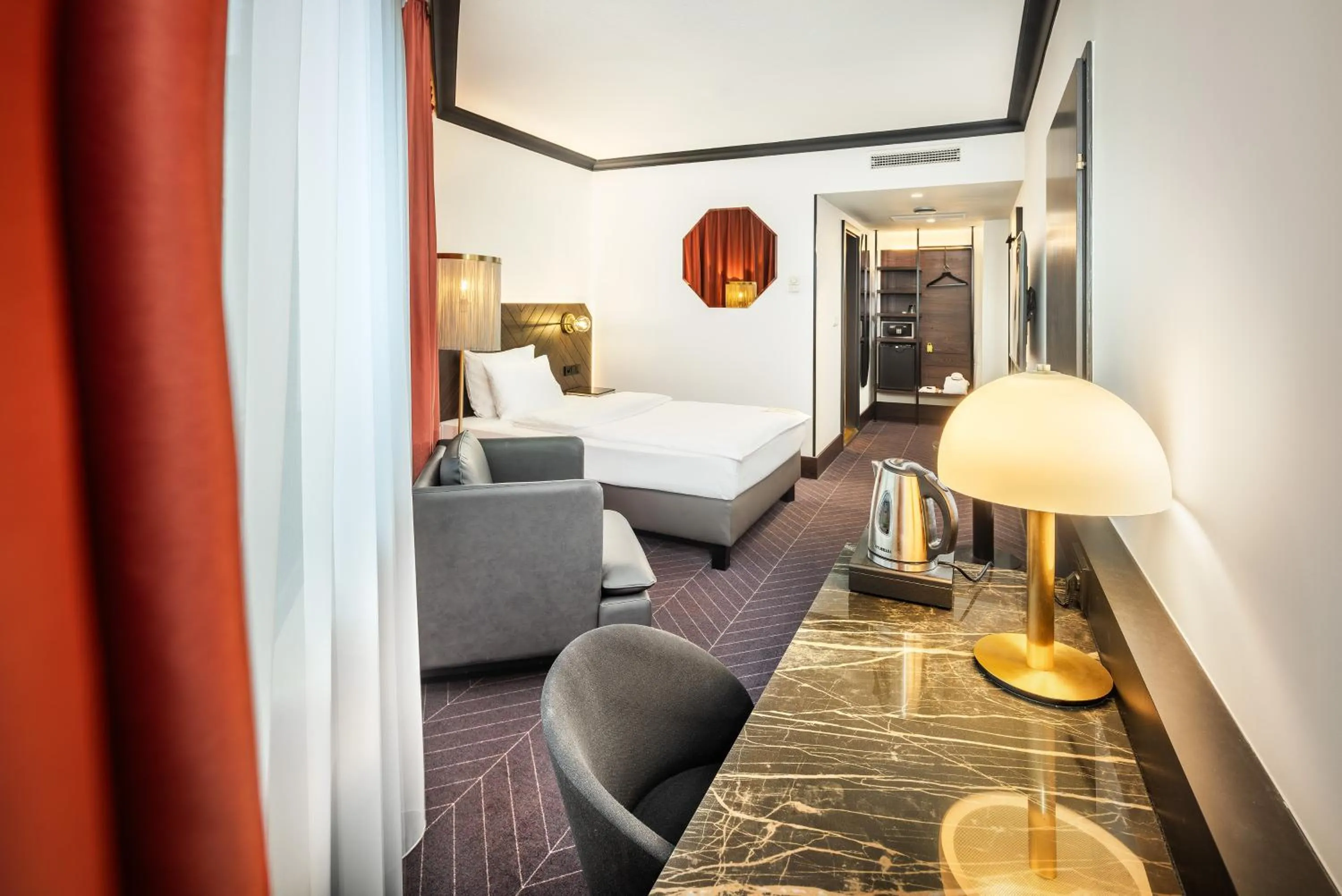 Bed in Diplomat Hotel Prague