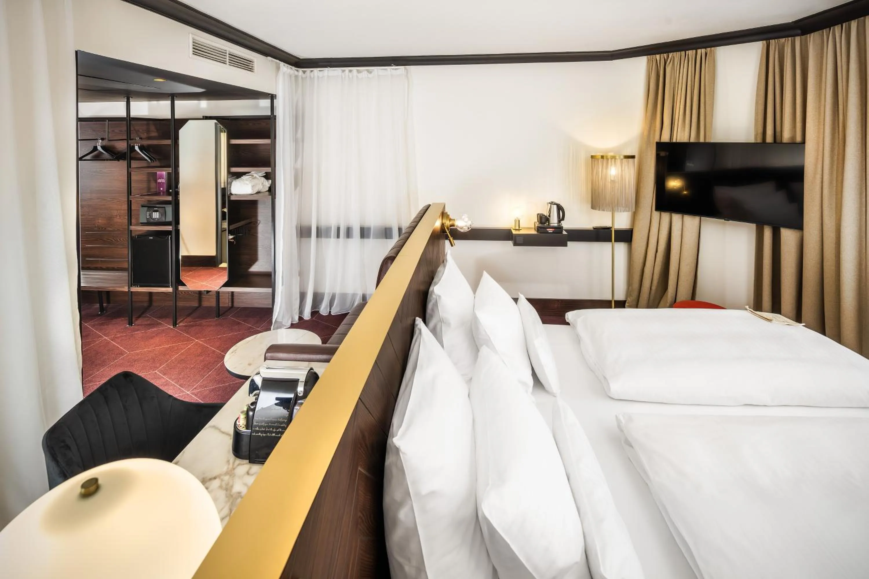 Bed in Diplomat Hotel Prague