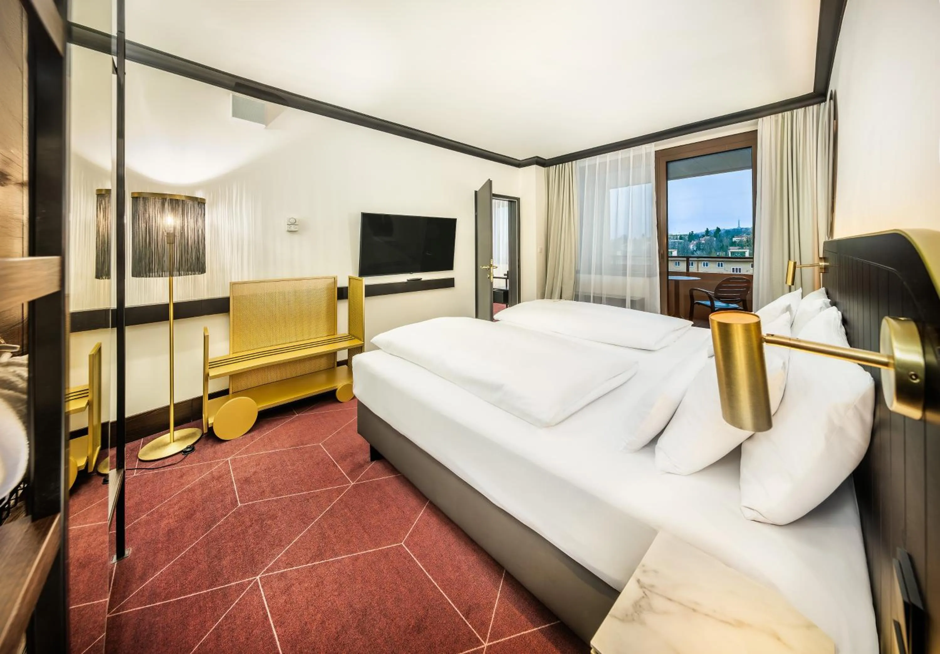 Bed in Diplomat Hotel Prague