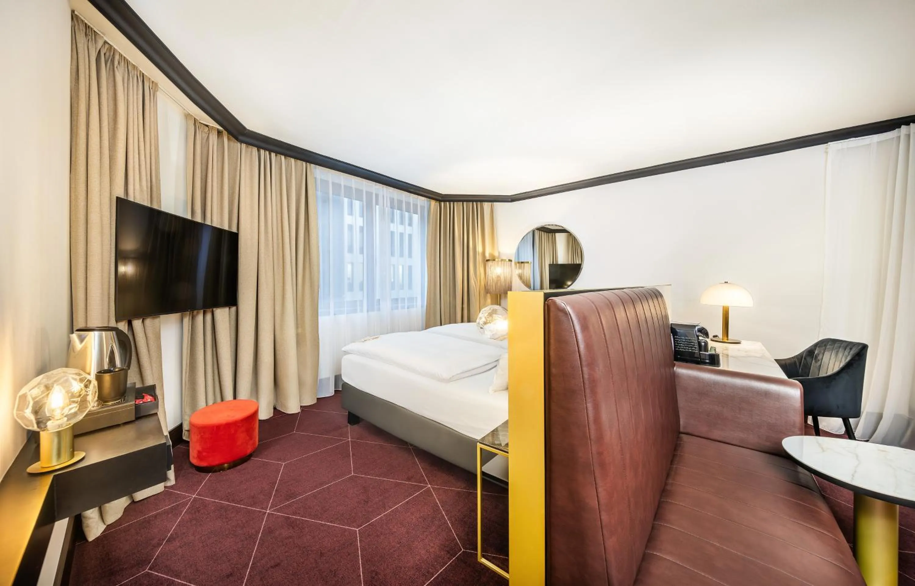 Bed in Diplomat Hotel Prague