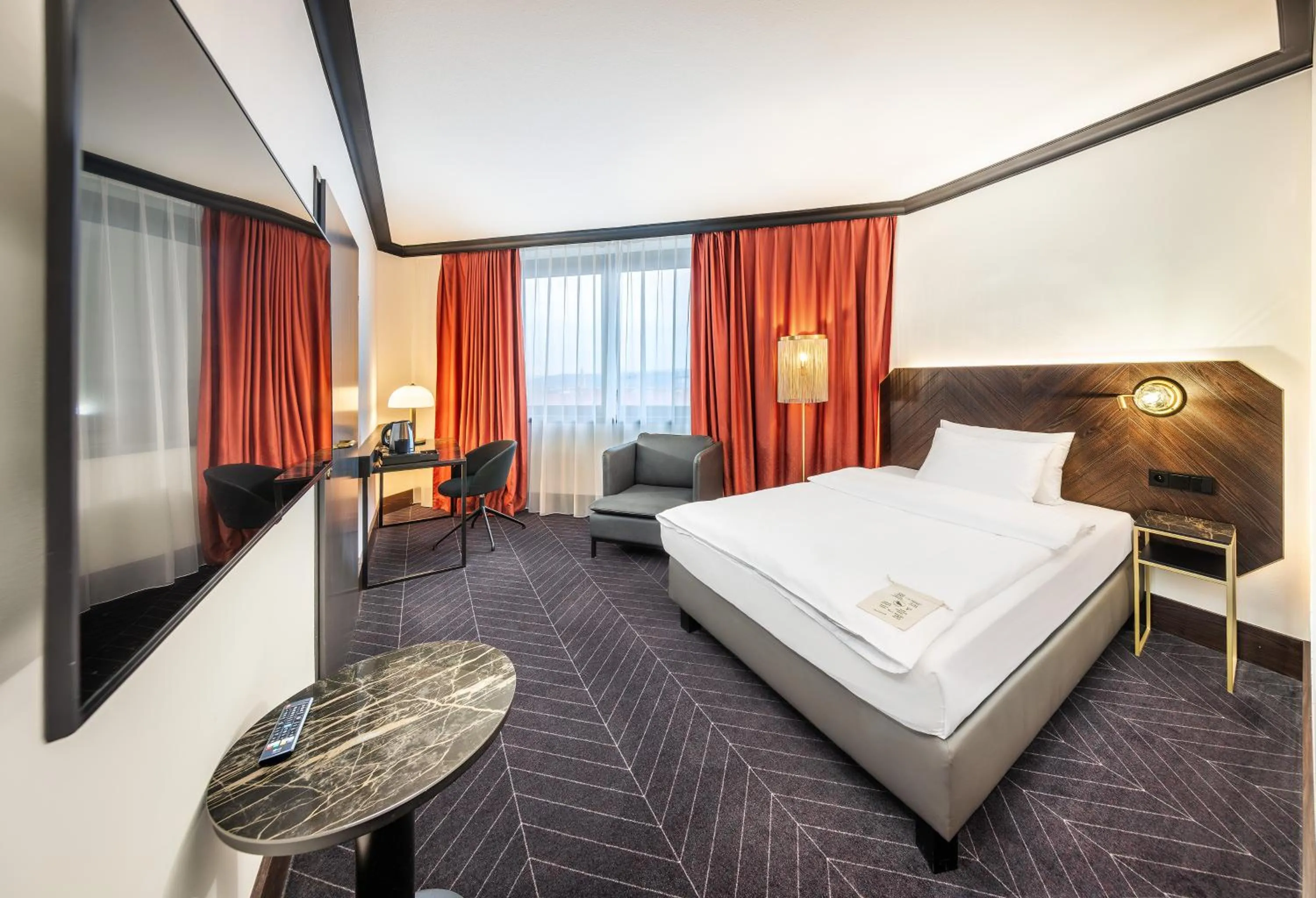 Bed in Diplomat Hotel Prague