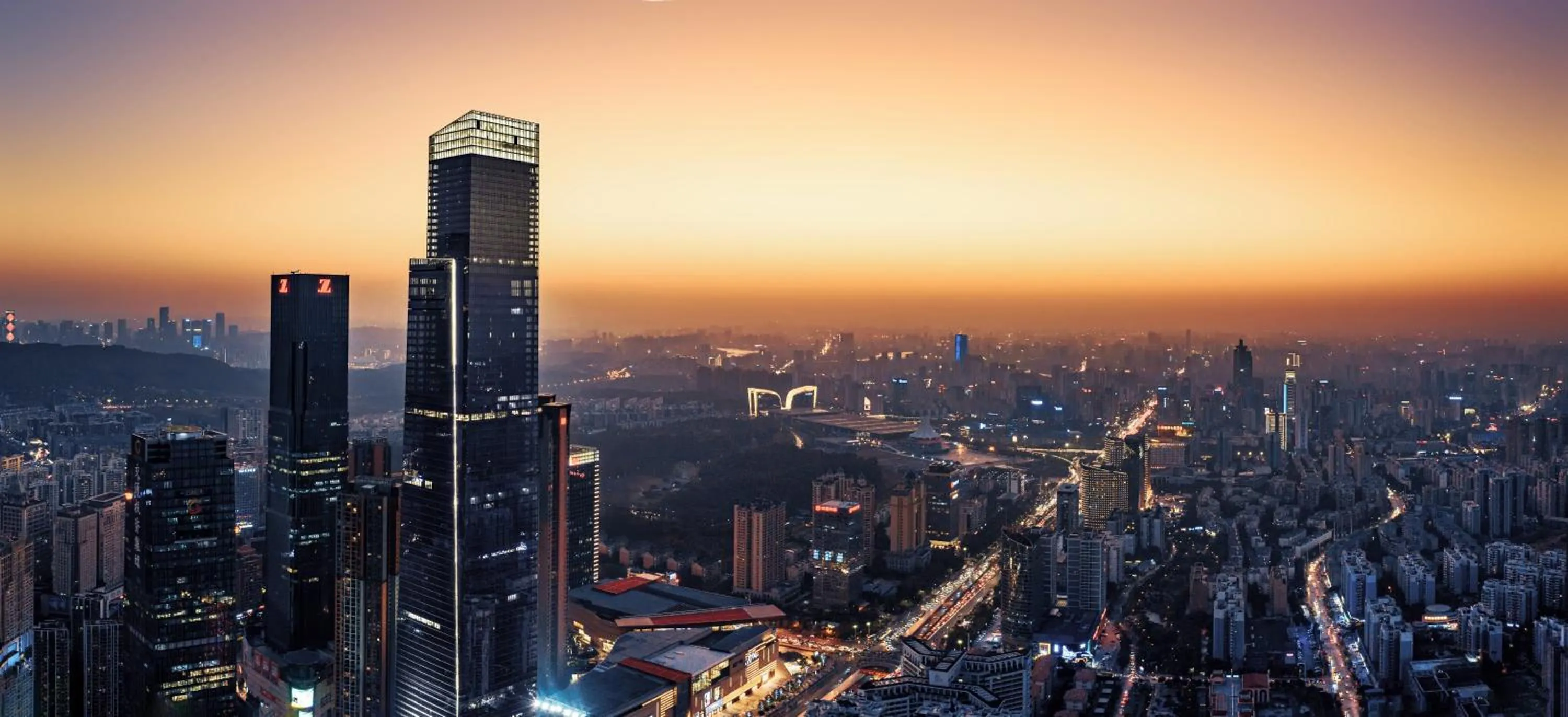 Property building in Shangri-La Nanning - The tallest hotel worldwide in Shangri-La Group