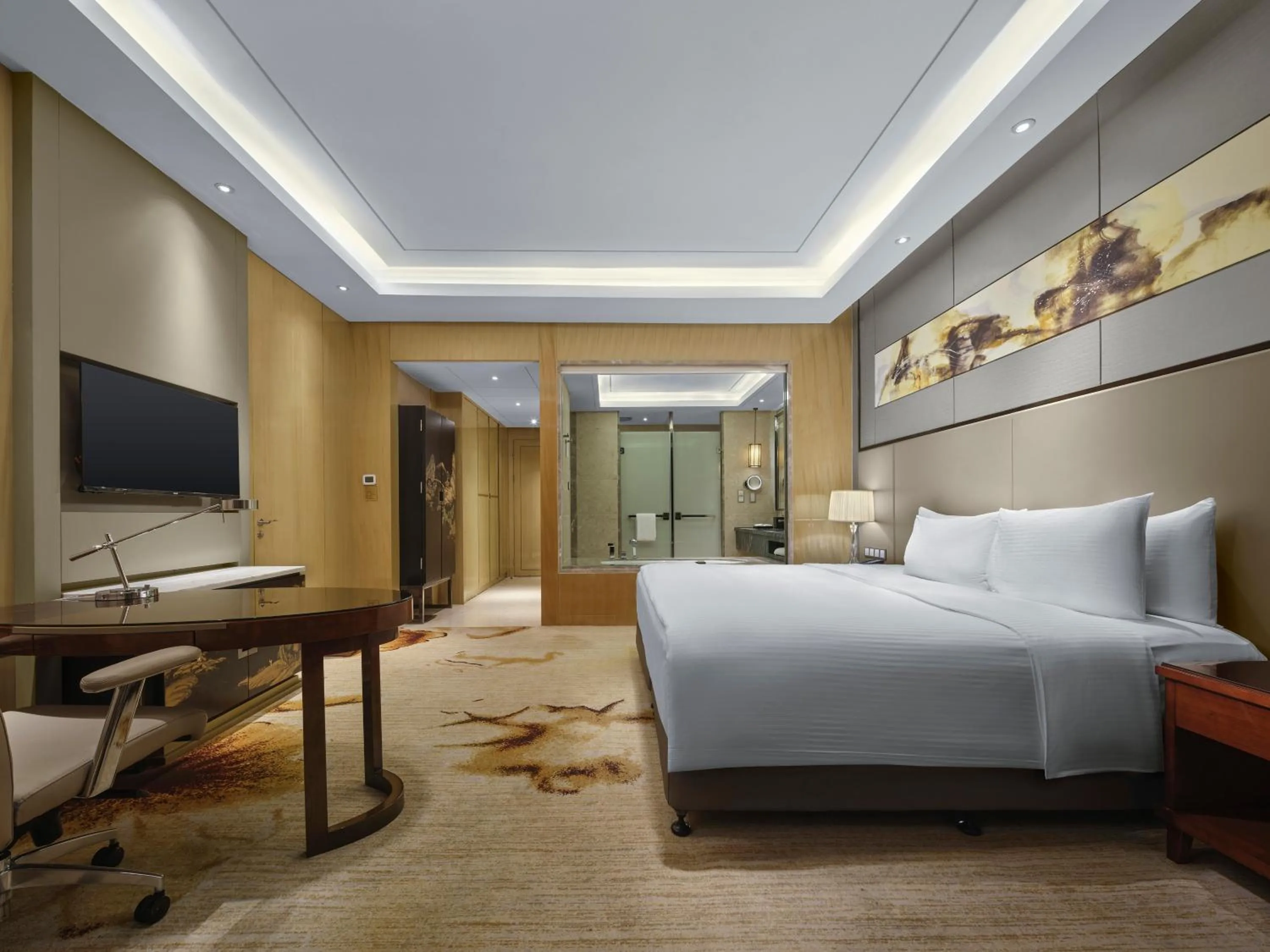 Photo of the whole room, Bed in Wanda Realm Nanchang