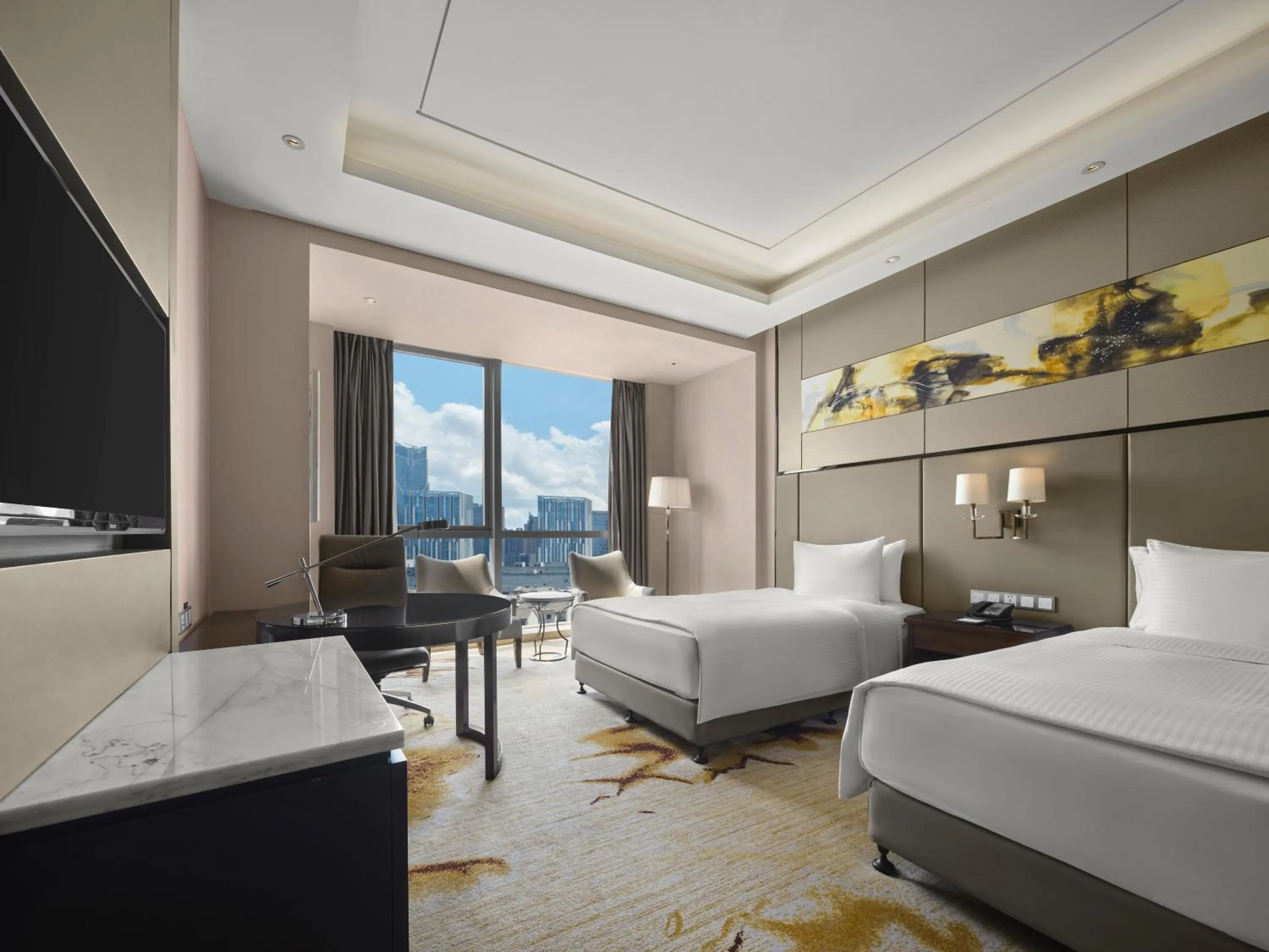 View (from property/room), Bed in Wanda Realm Nanchang