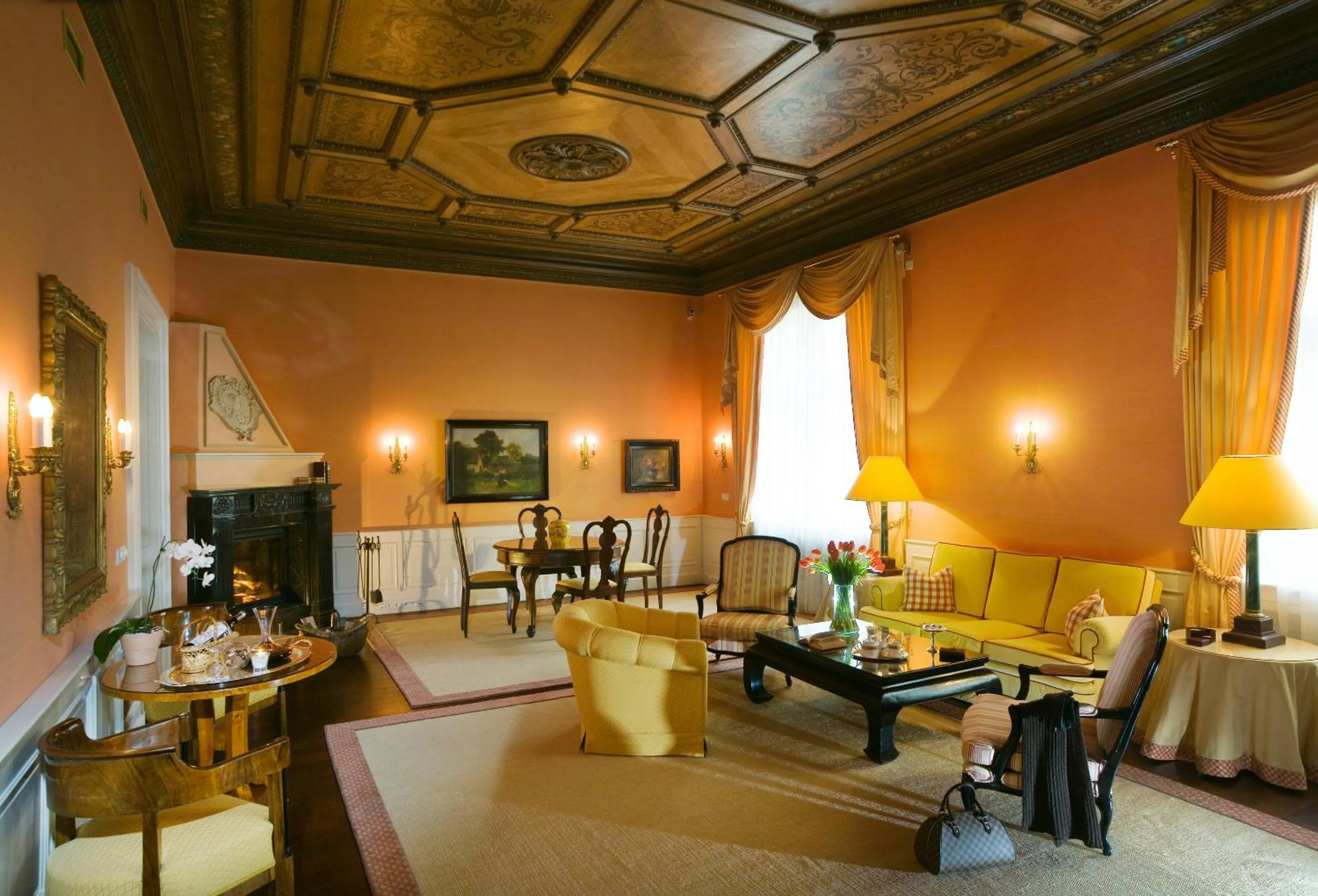 Living room in Le Palais Art Hotel Prague