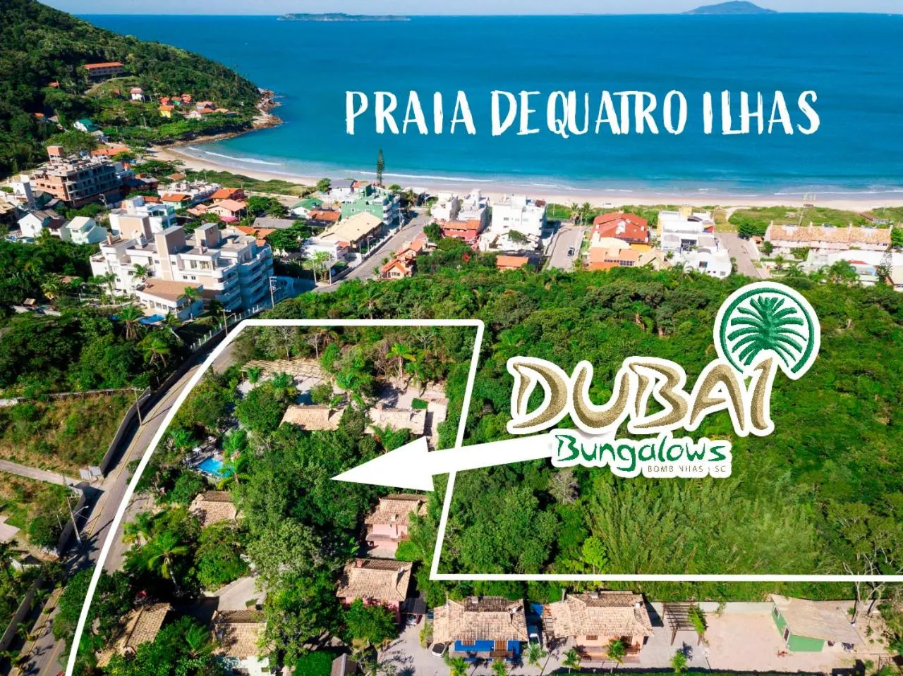 Bird's eye view in Dubai Bungalows Bombinhas