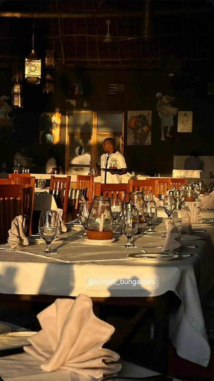 Restaurant/places to eat in Sunset Kendwa Beach Hotel