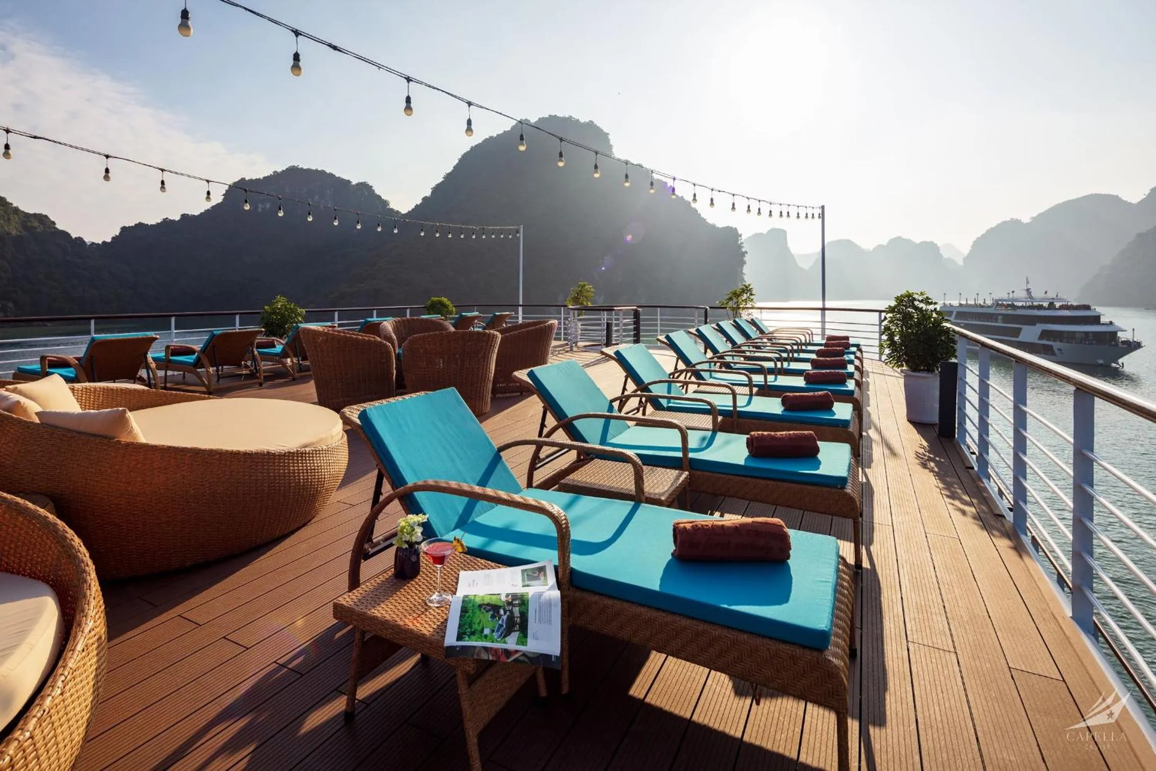 sunbed in Halong Capella Cruise - Member of Lyra cruise collection