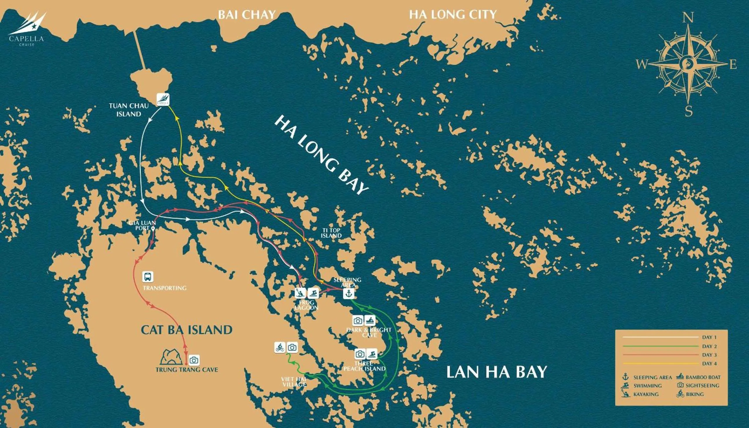 Activities in Halong Capella Cruise - Member of Lyra cruise collection