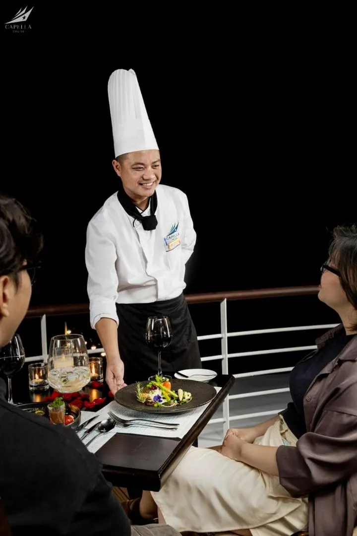 Dinner in Halong Capella Cruise - Member of Lyra cruise collection