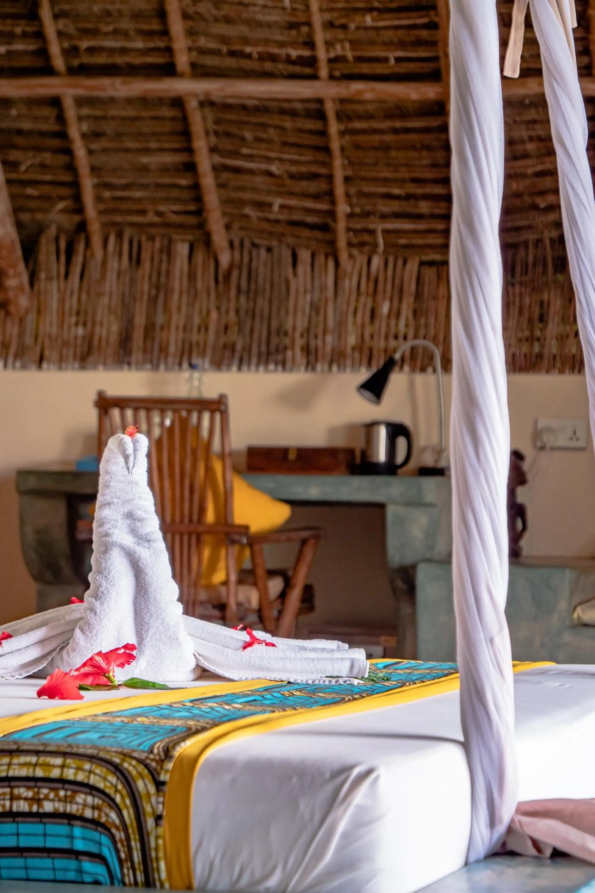 Decorative detail, Bed in Sunshine Marine Lodge