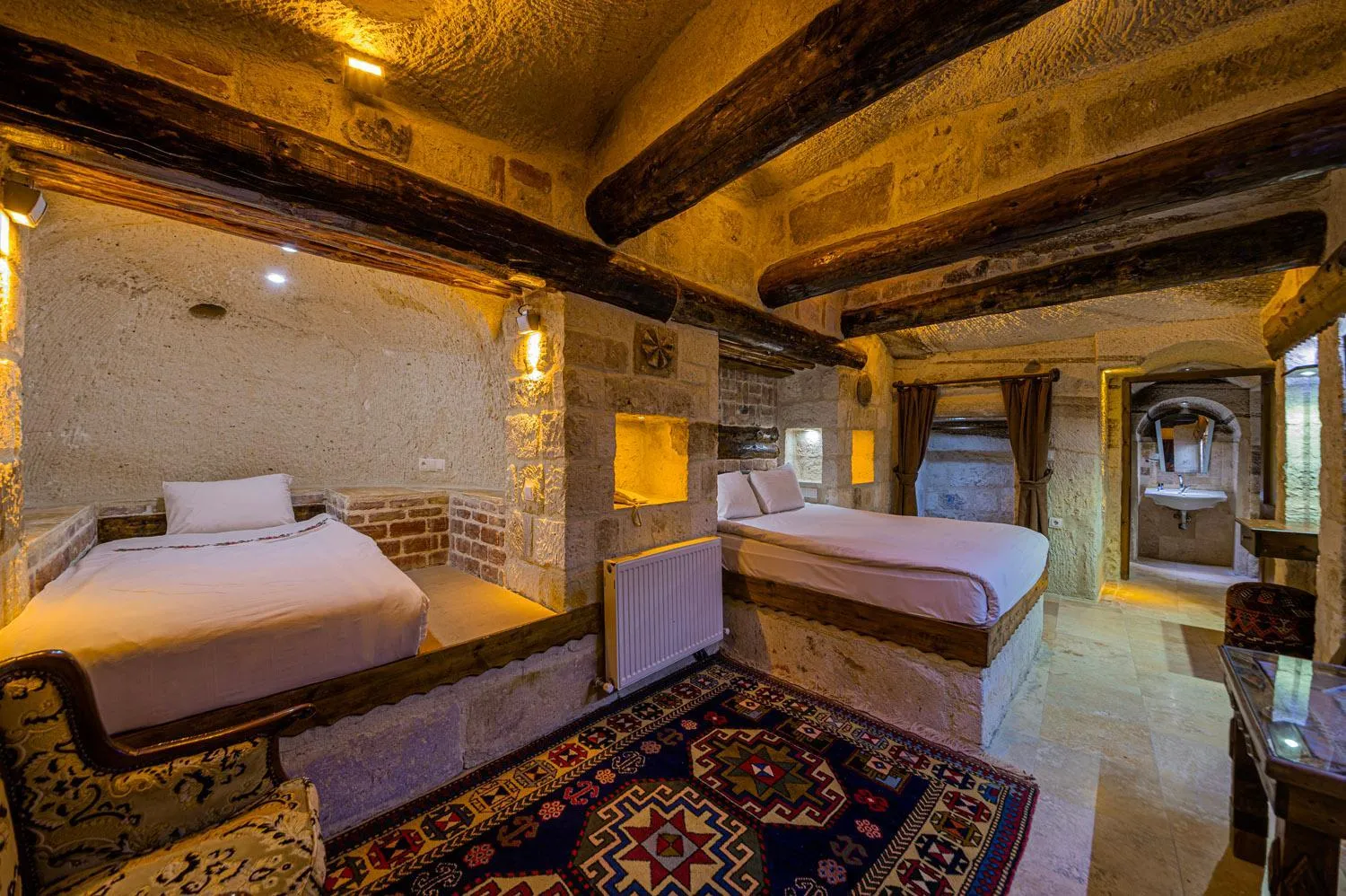 Bed in Konak Bezirhane Cave Otel