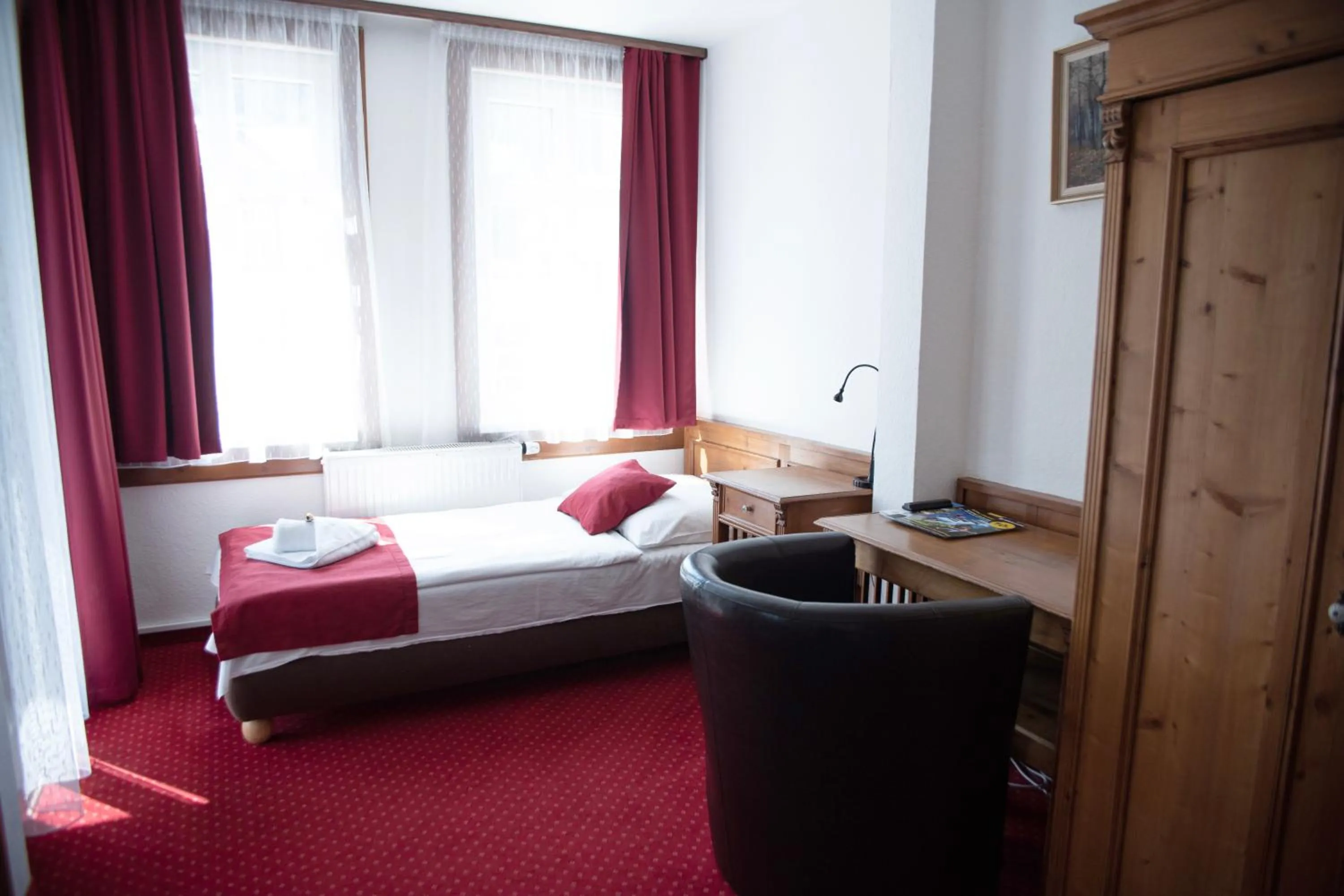 Bed in Hotel Jelinek