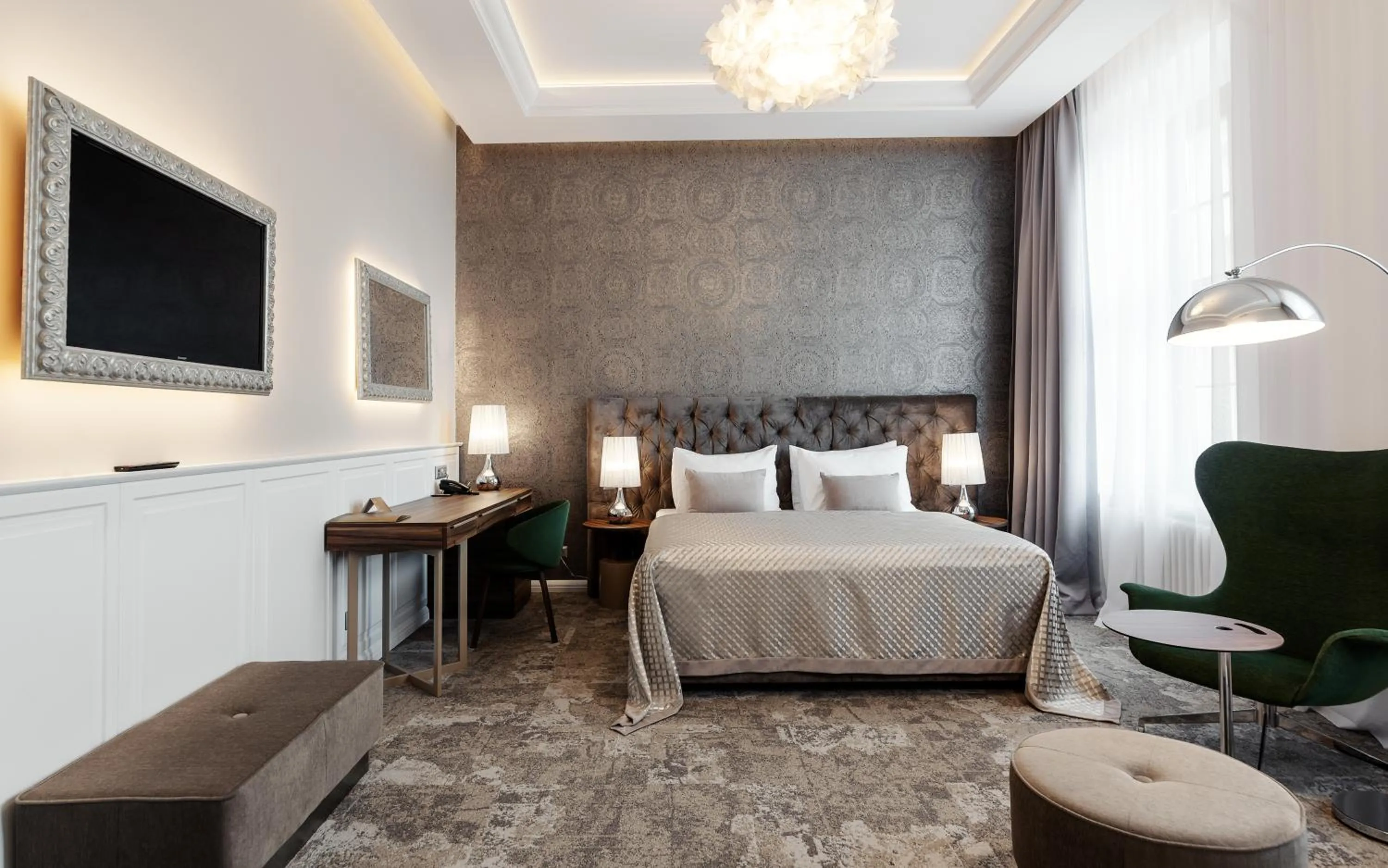 Bed in Grandhotel Brno