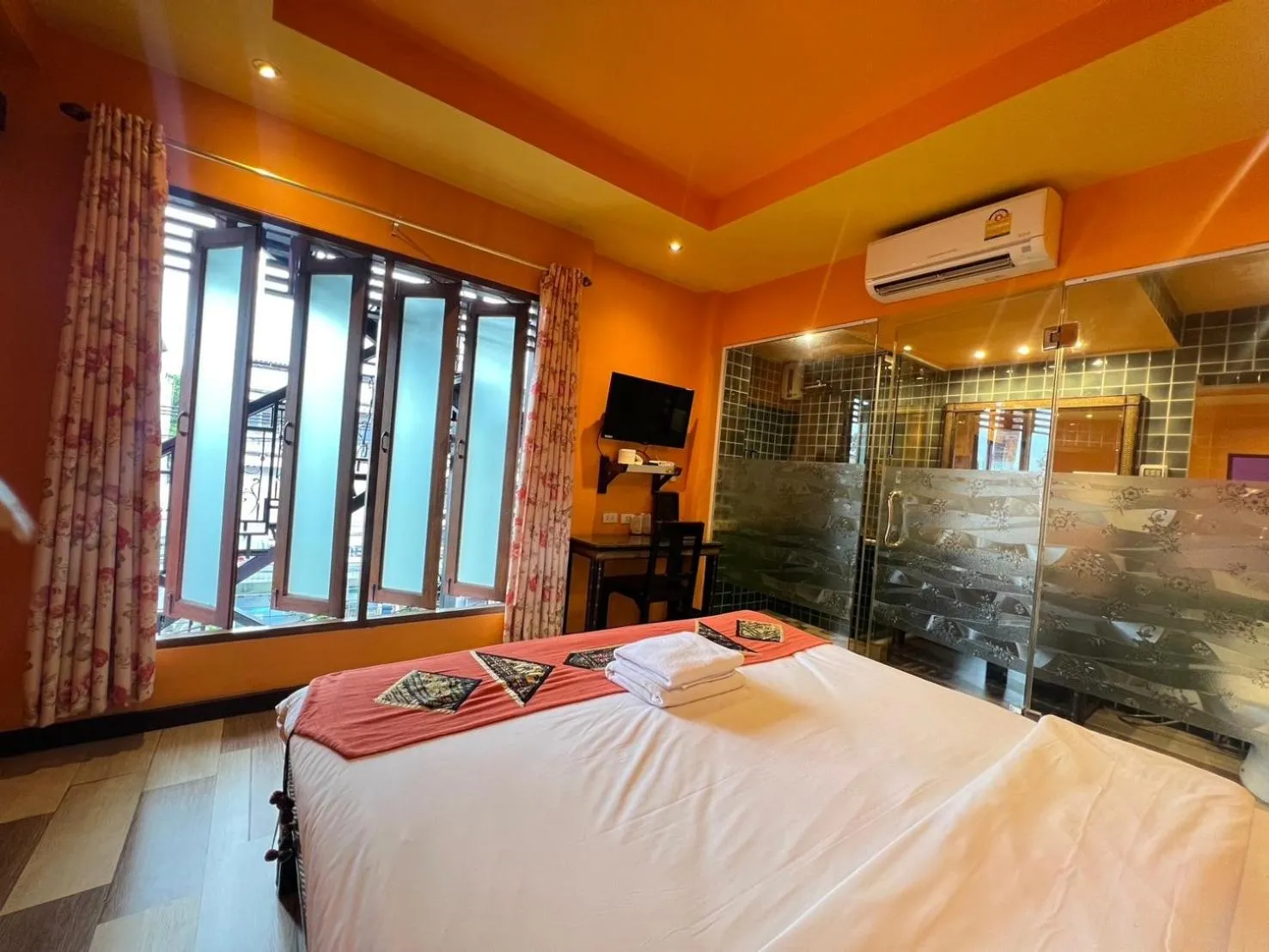 Bed in Changpuak Boutique House