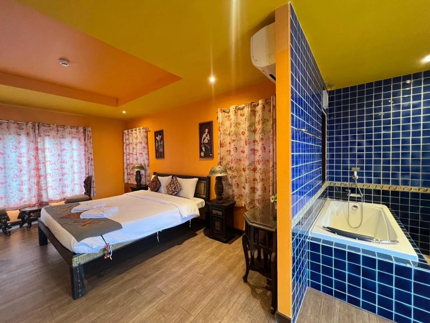 Bed in Changpuak Boutique House