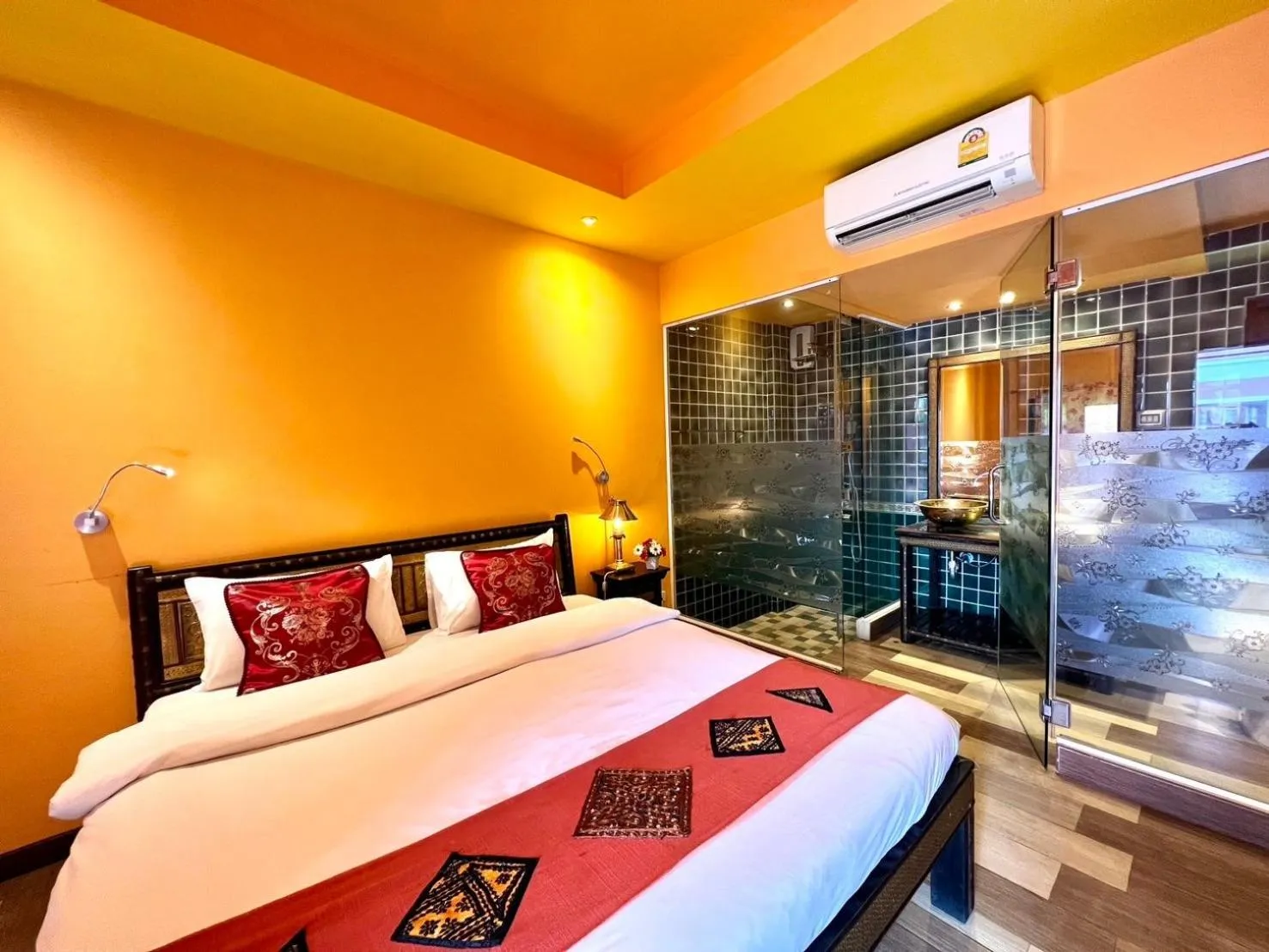 Bed in Changpuak Boutique House