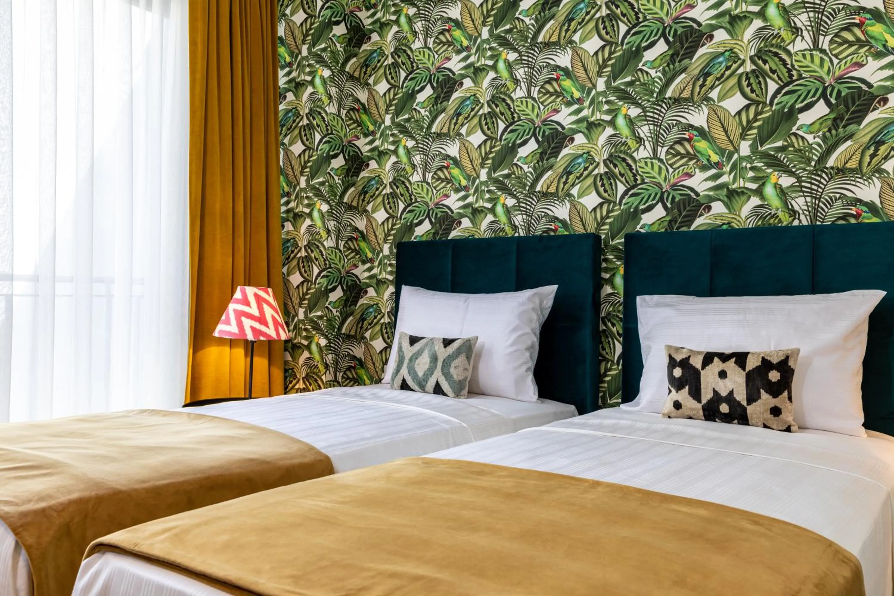 Bed in Green Parrot Hotel Istanbul