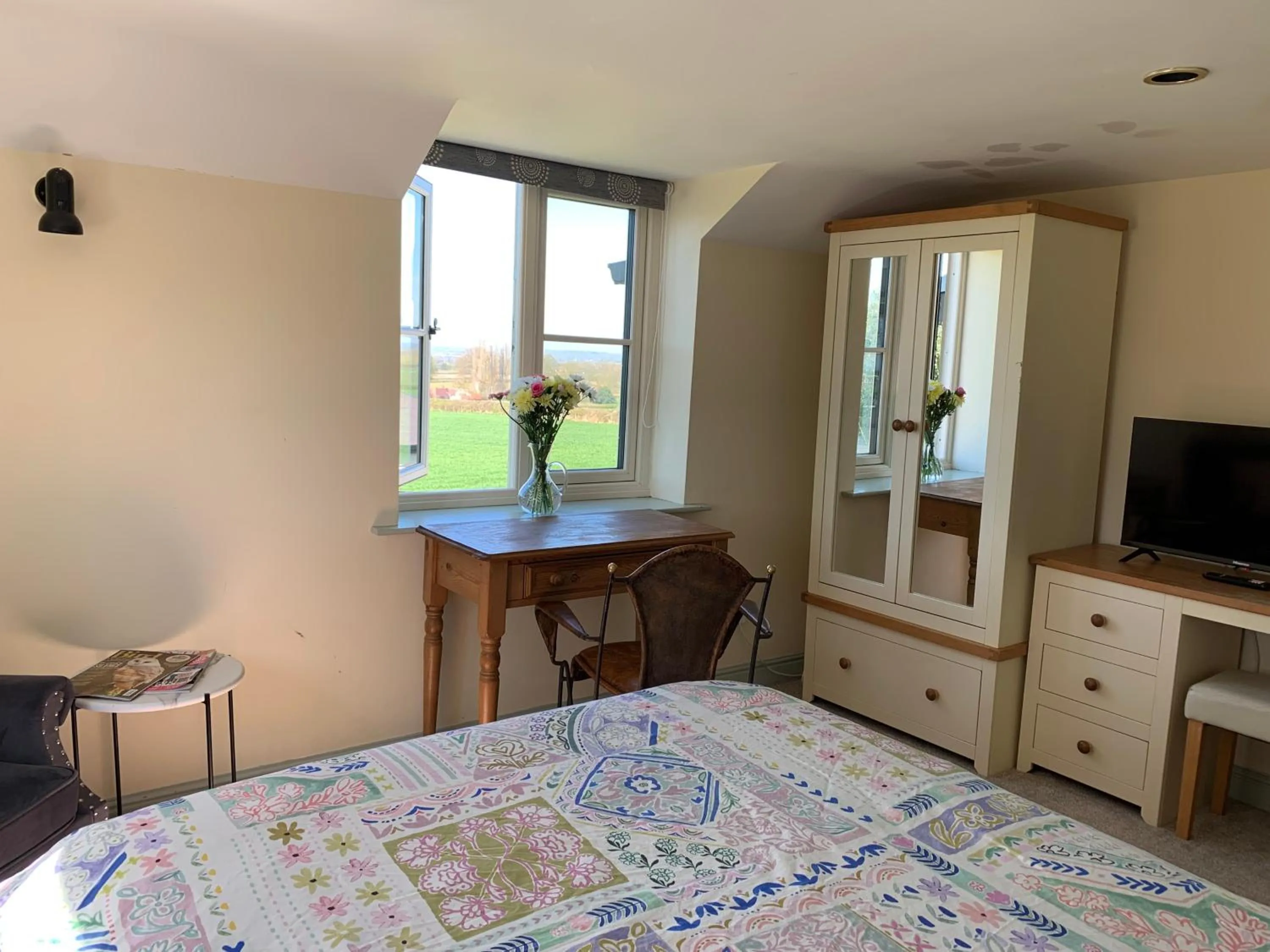 Bed in Farmhouse studio near Shrewsbury